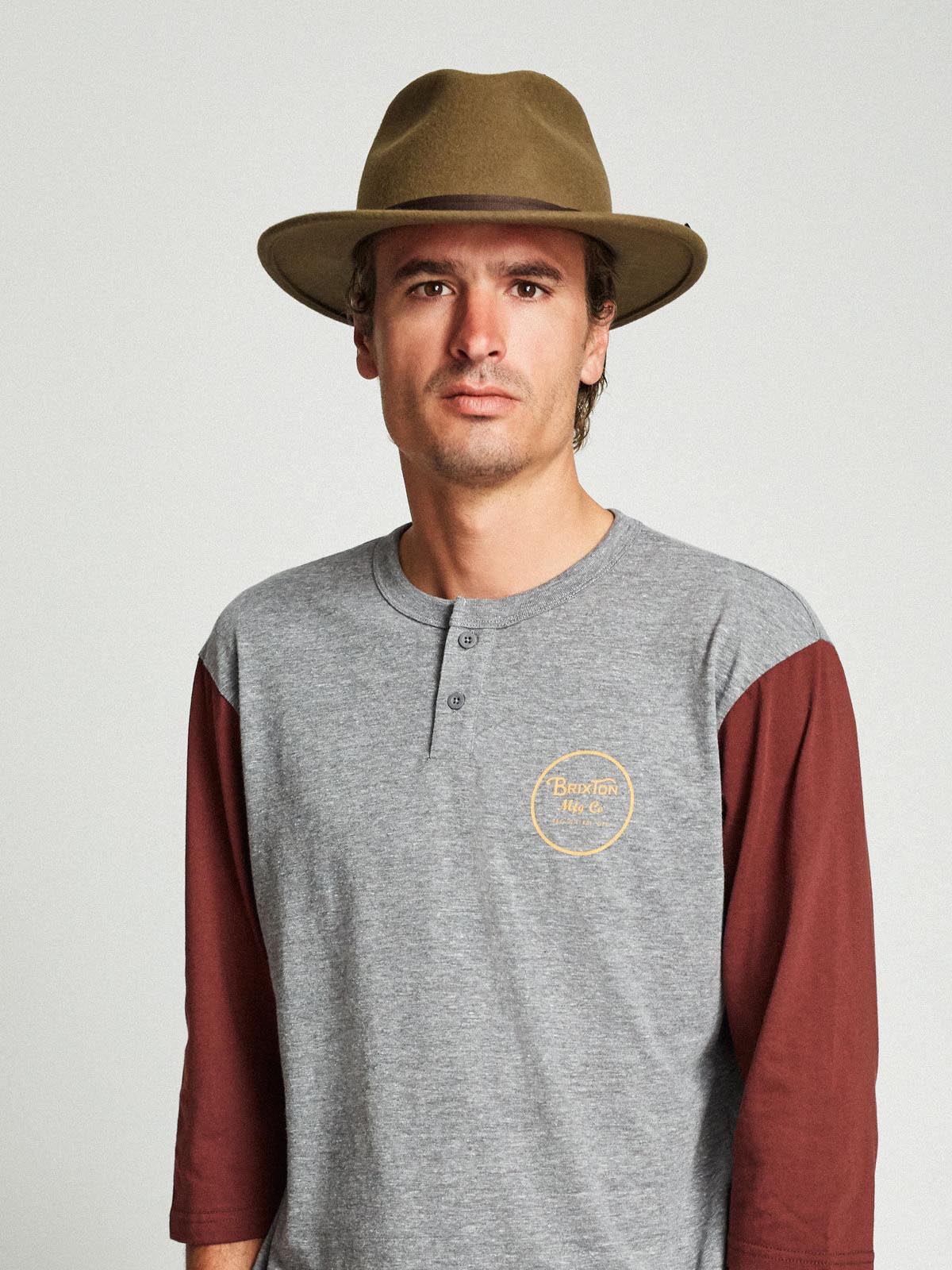 Kapelusz Brixton Coleman Fedora (light olive)