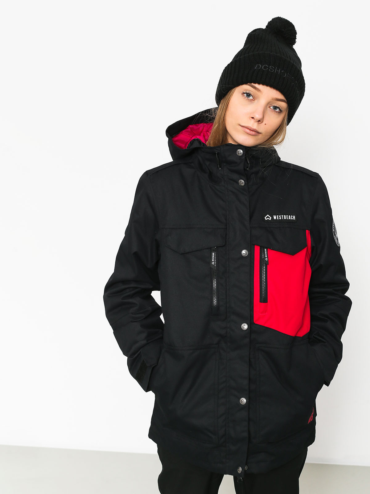 Damska Kurtka snowboardowa Westbeach Waltz (black/cherry)