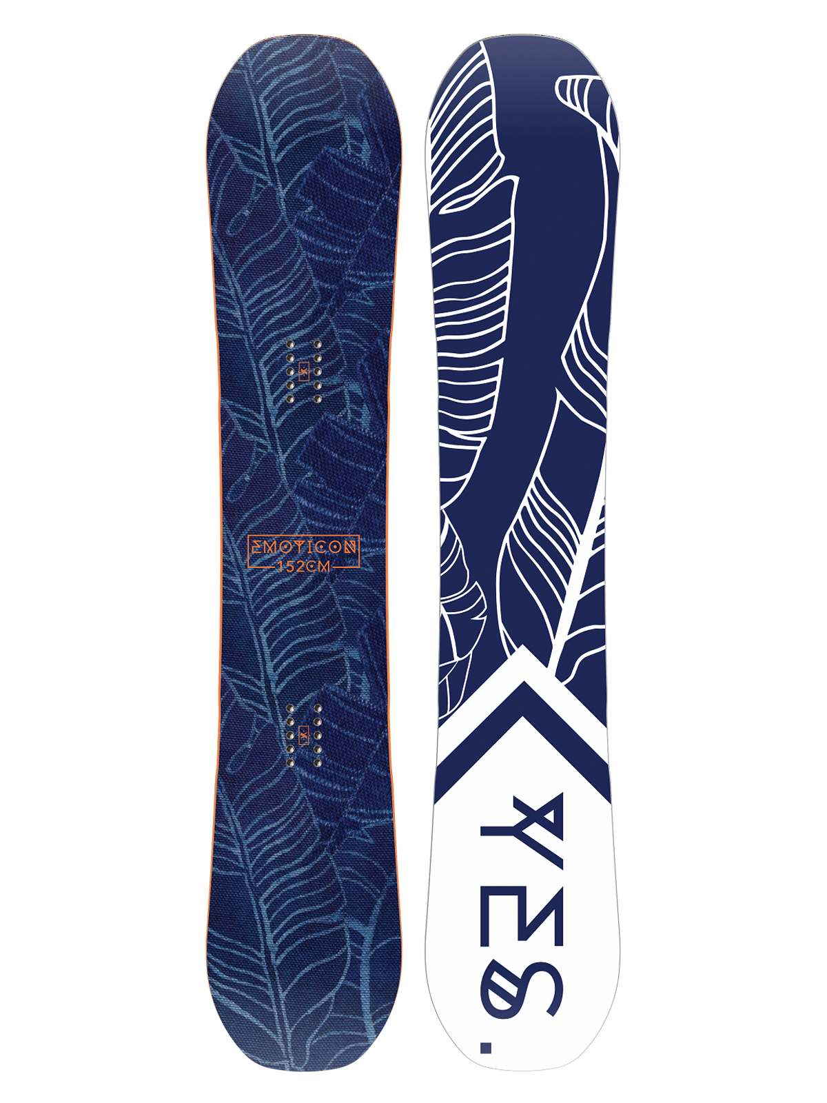 Damska Deska snowboardowa Yes Emoticon (white/navy)