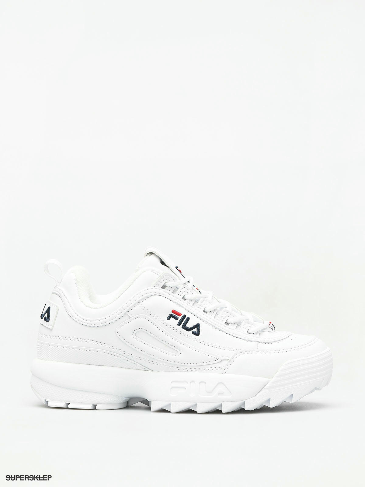 fila disruptor low white