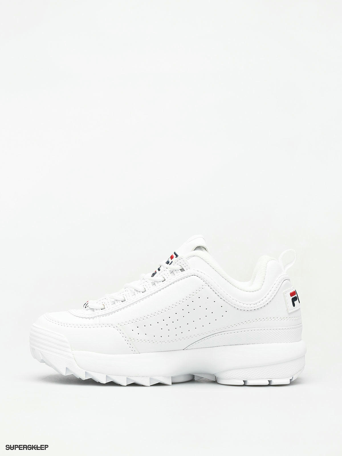 fila disruptor low wmn white