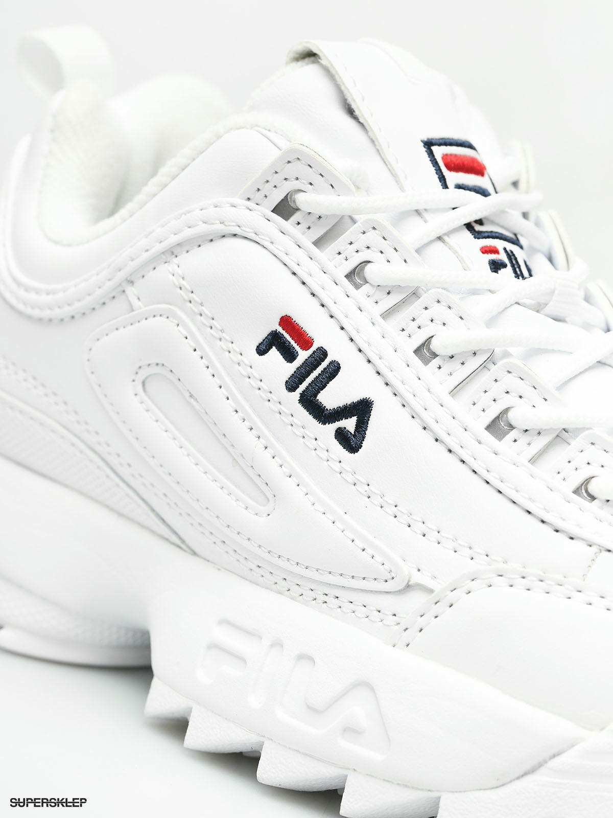 fila heritage disruptor low wmn white