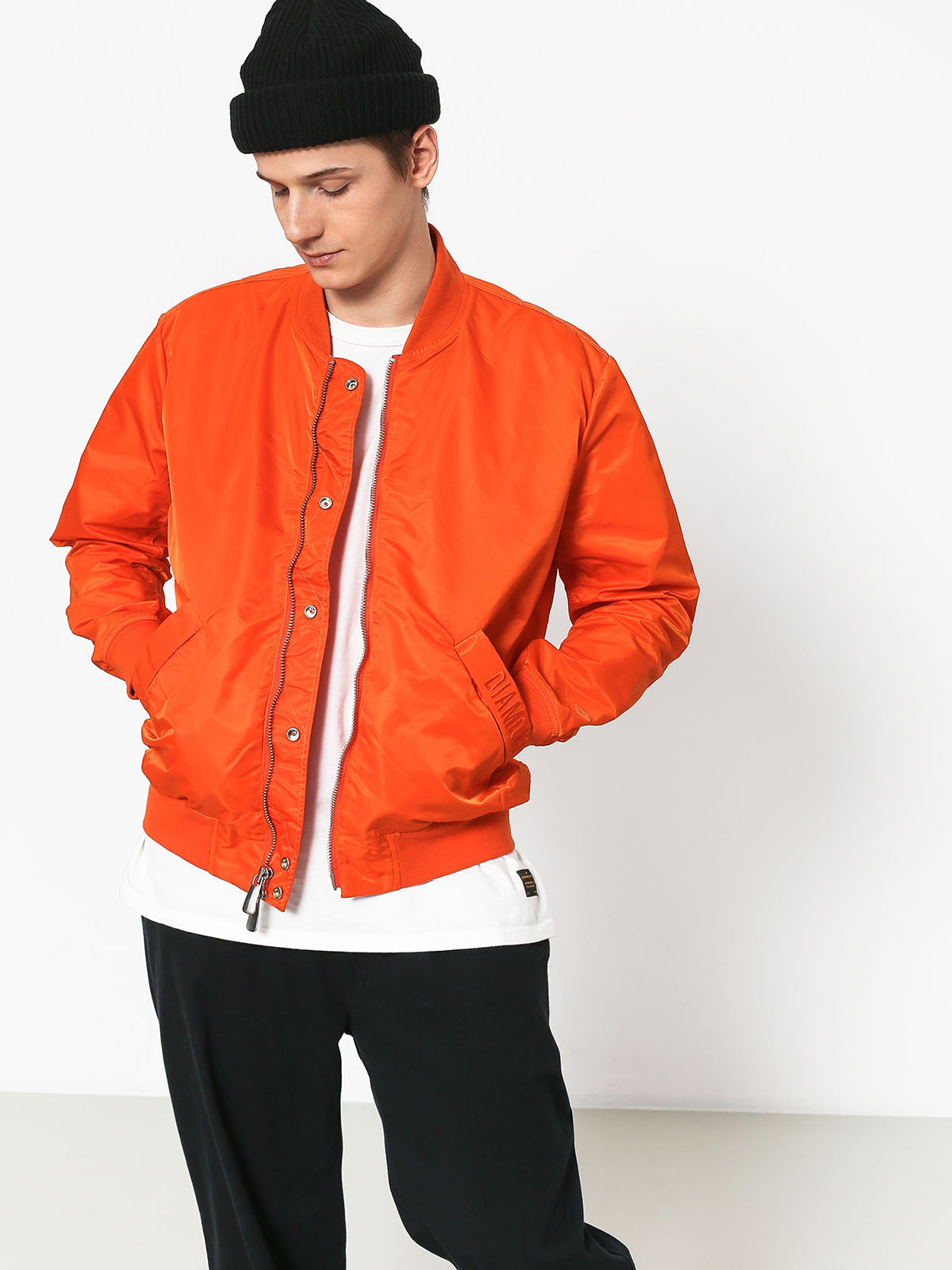 Kurtka Diamond Supply Co. Panelled Bomber (orange)