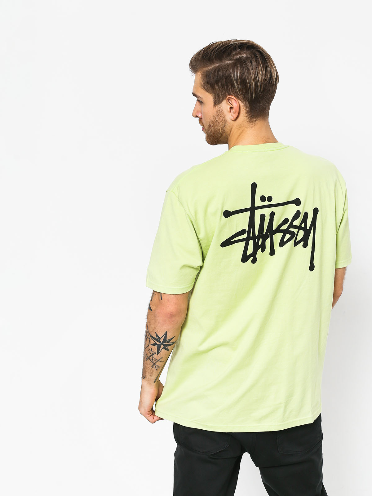 T-shirt Stussy Basic Stussy (pale green)