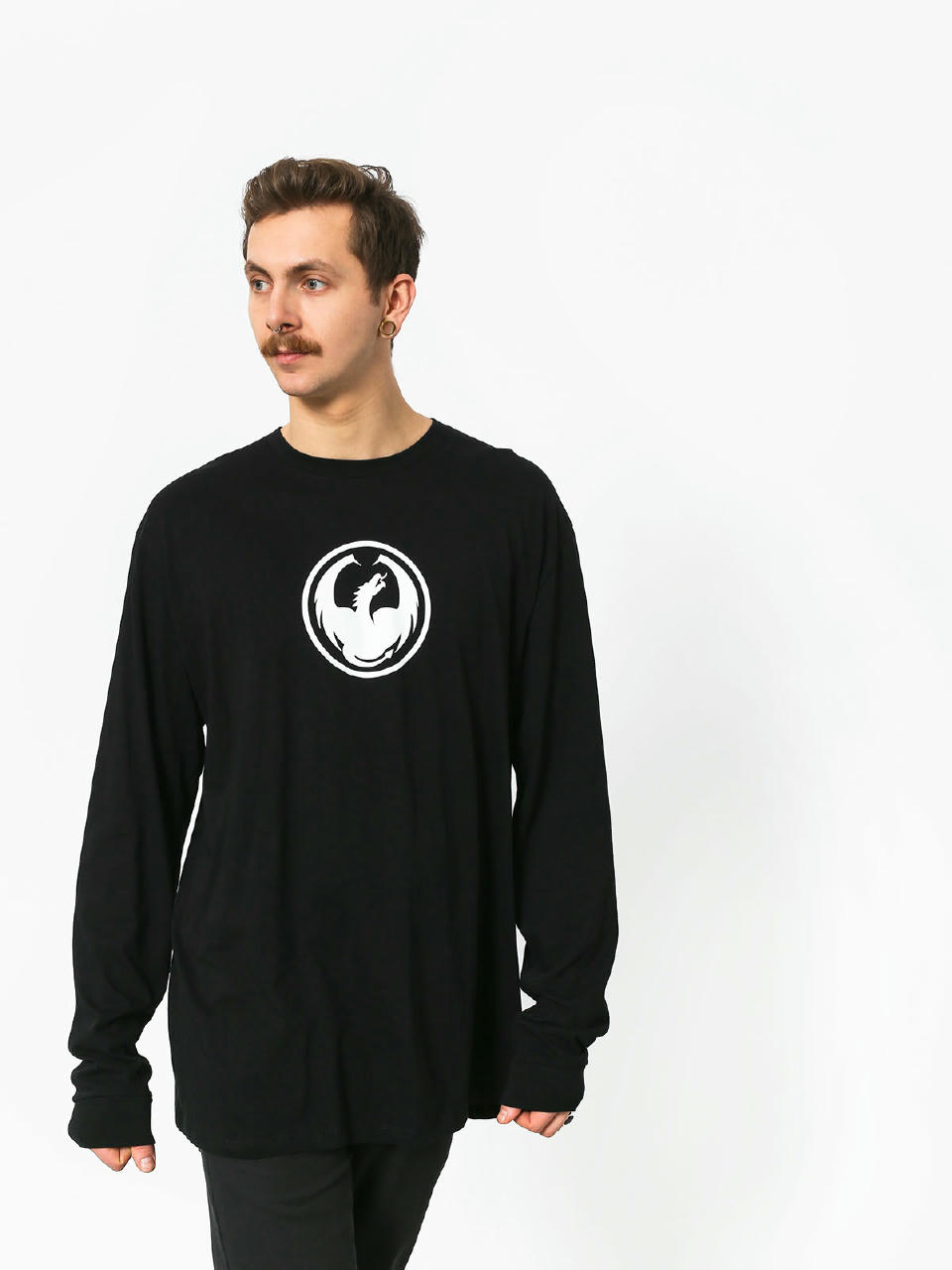 Longsleeve Dragon Icon Staple Line (black)