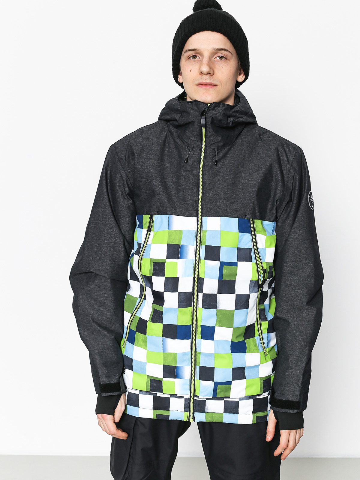 Męska Kurtka snowboardowa Quiksilver Sierra (check atomic green)
