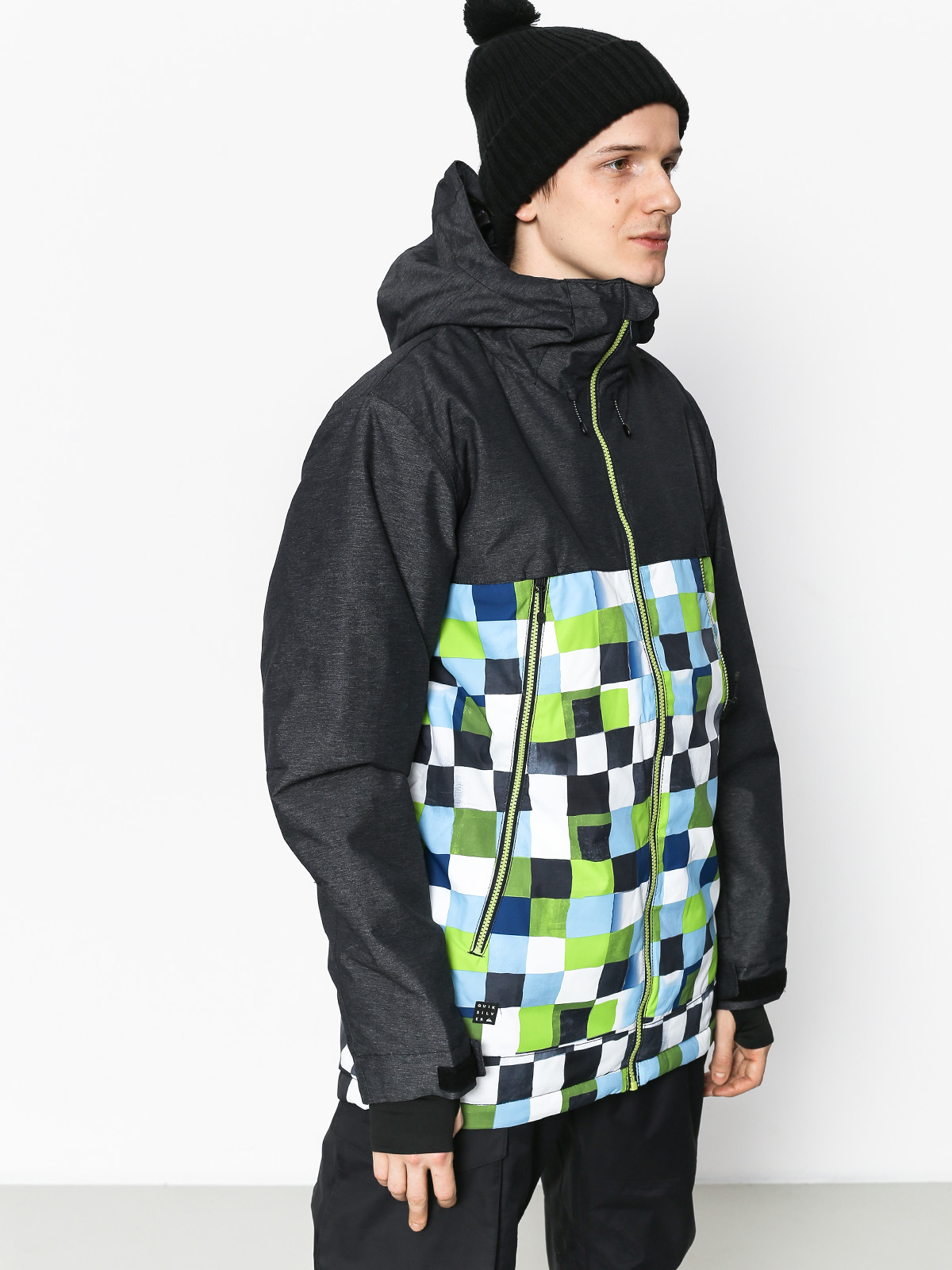 Męska Kurtka snowboardowa Quiksilver Sierra (check atomic green)