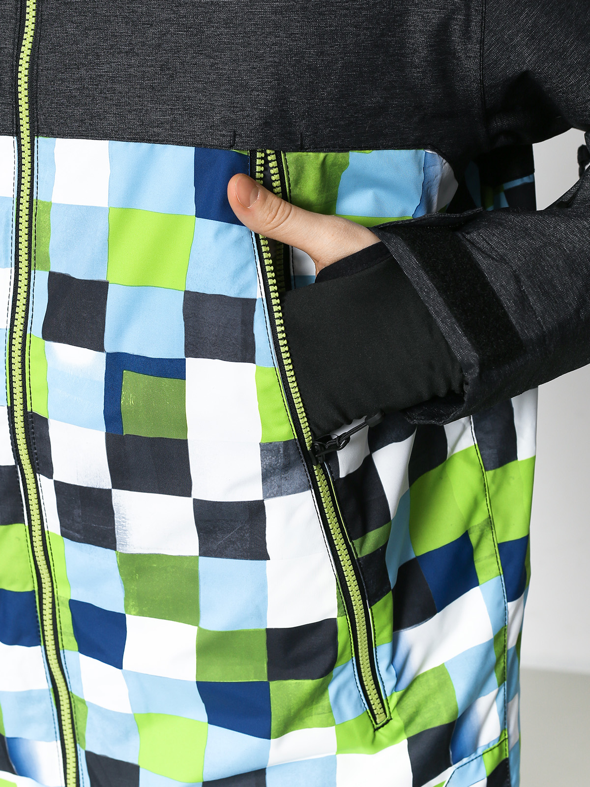 Męska Kurtka snowboardowa Quiksilver Sierra (check atomic green)