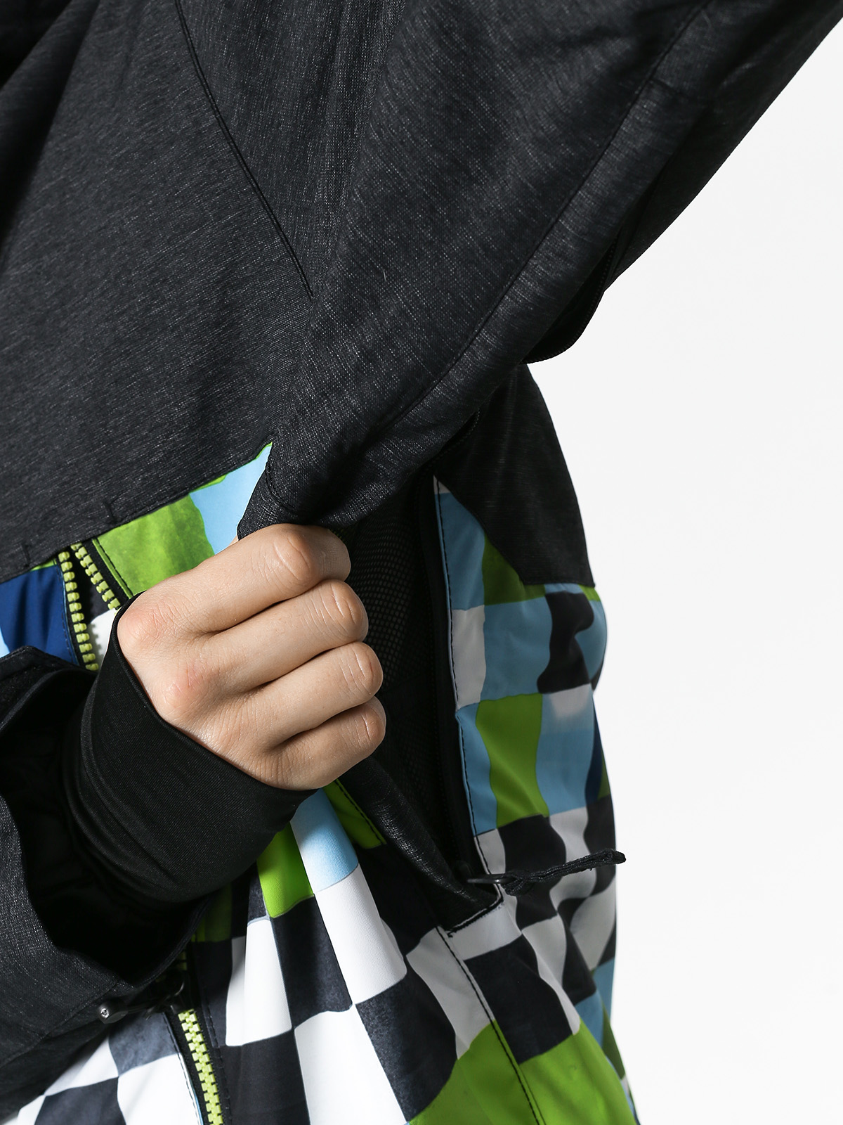 Męska Kurtka snowboardowa Quiksilver Sierra (check atomic green)