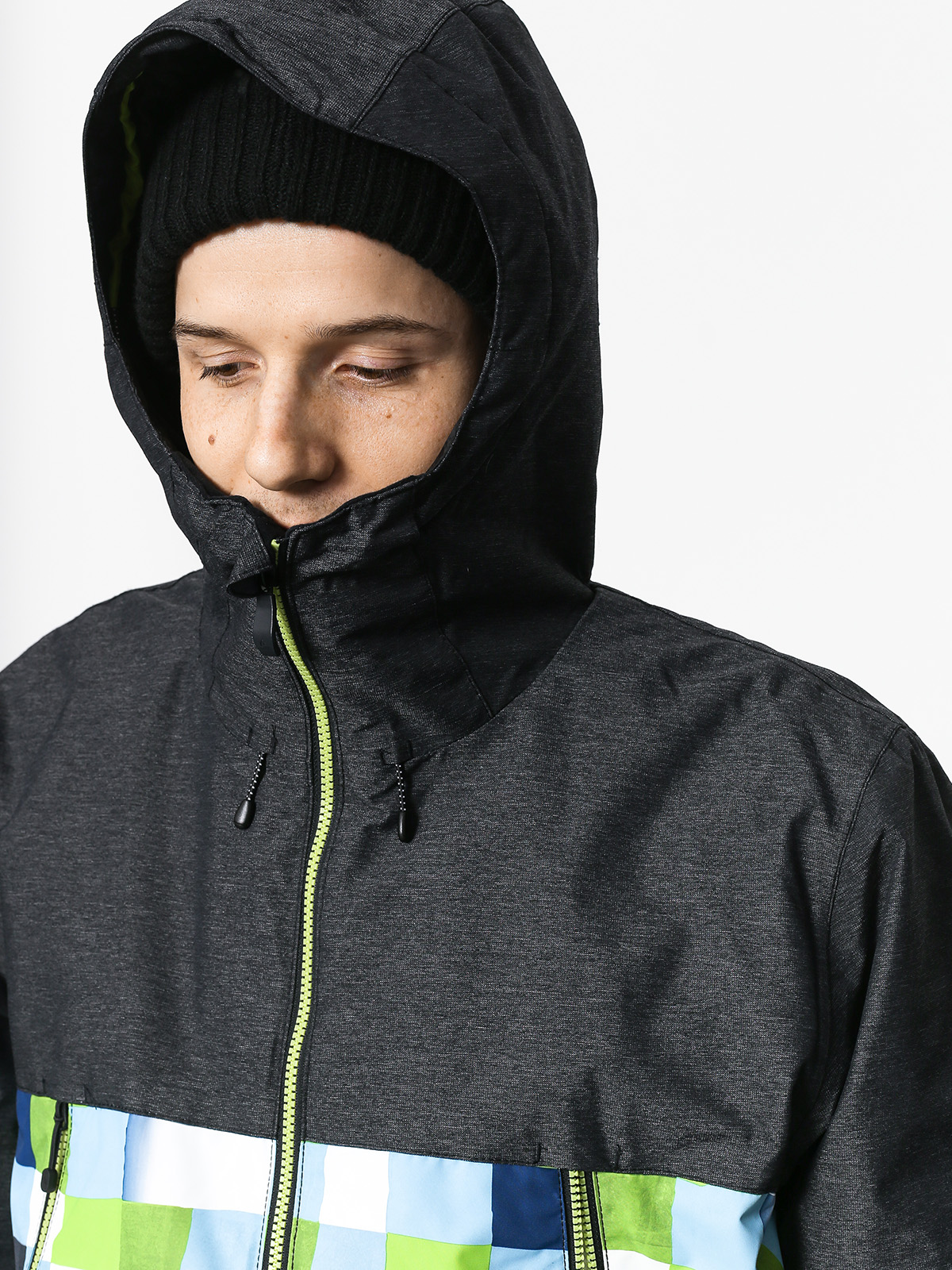 Męska Kurtka snowboardowa Quiksilver Sierra (check atomic green)
