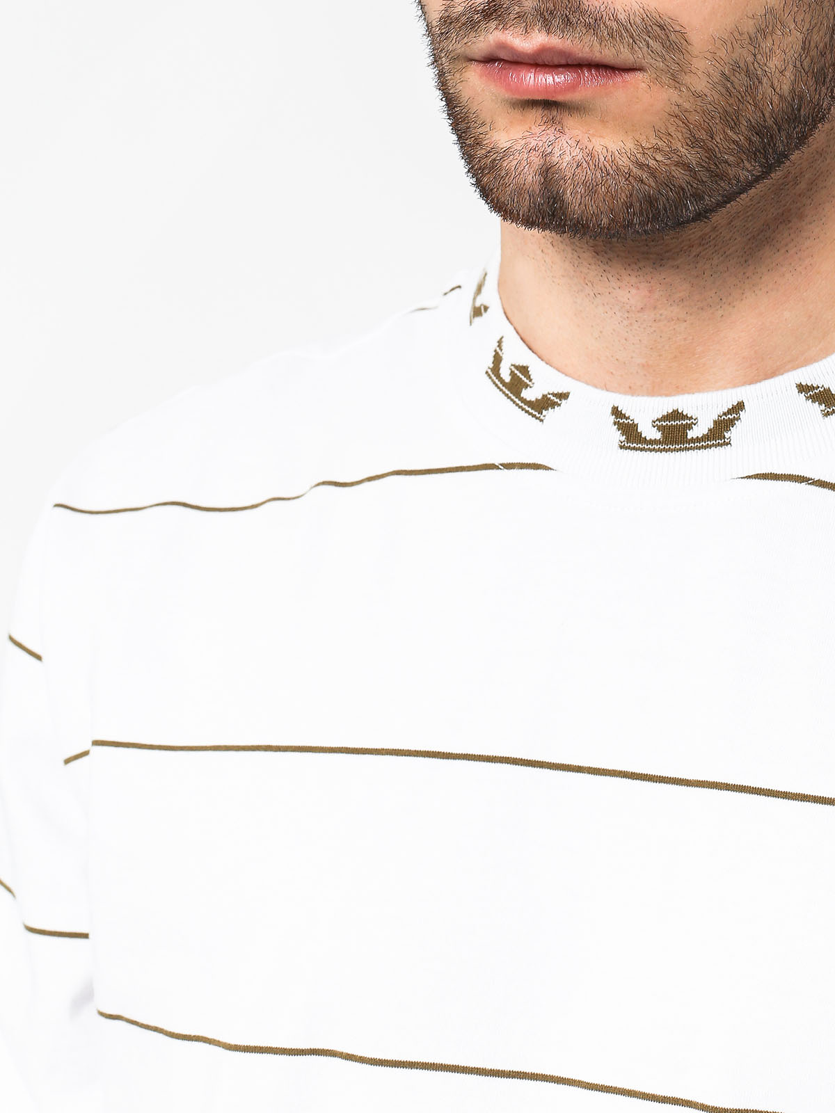 Longsleeve Supra Banded (white/olv)