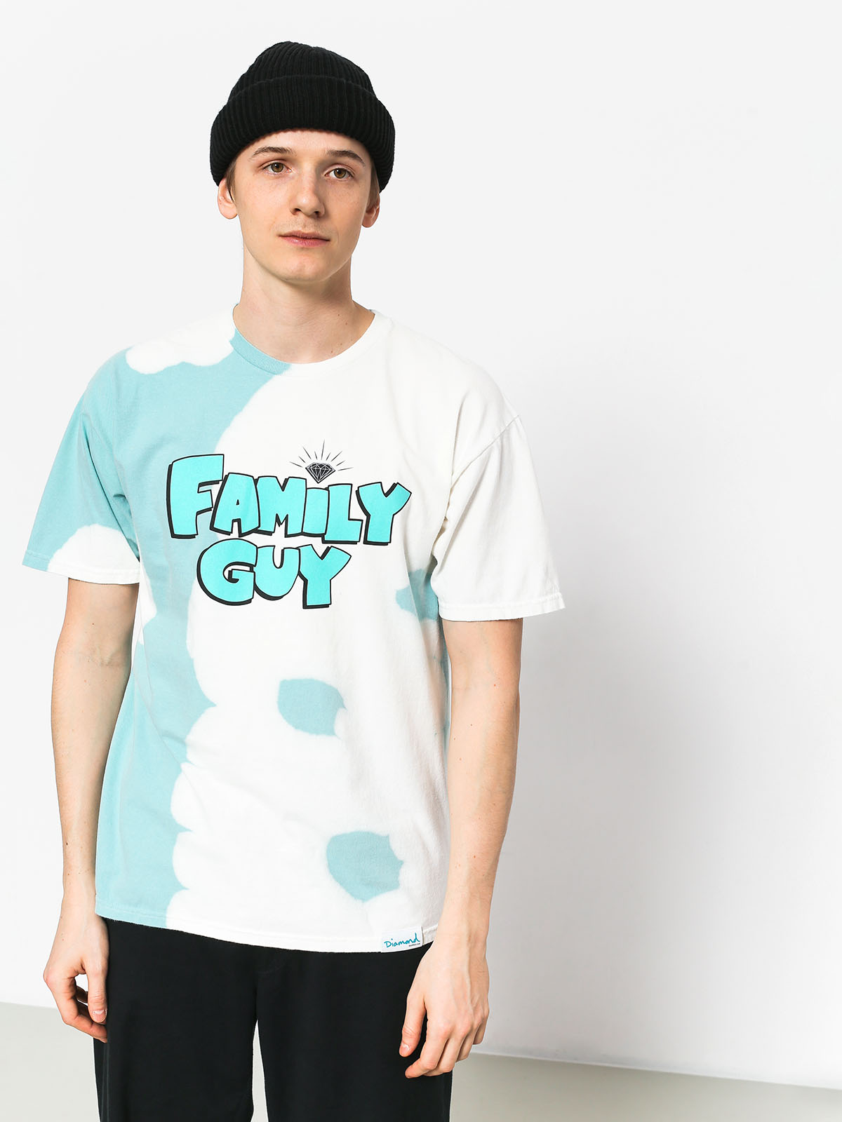 T-shirt Diamond Supply Co. Family Guy Crystal Wash (diamond blue)