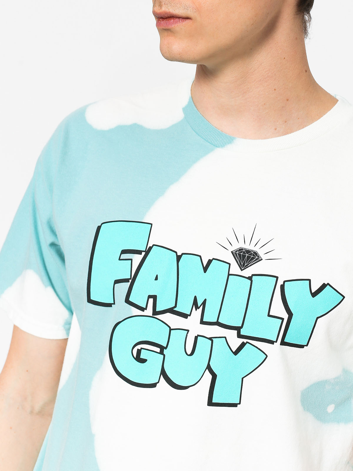 T-shirt Diamond Supply Co. Family Guy Crystal Wash (diamond blue)