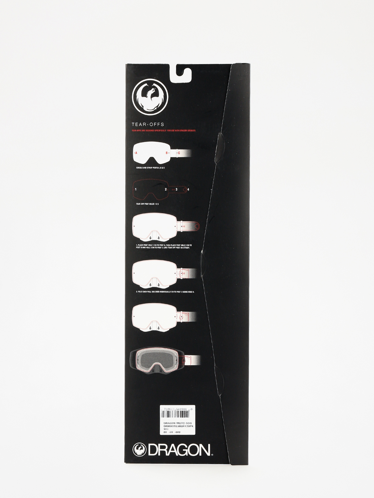 Zrywki do gogli Dragon MXV (tear off 20 pack clear)