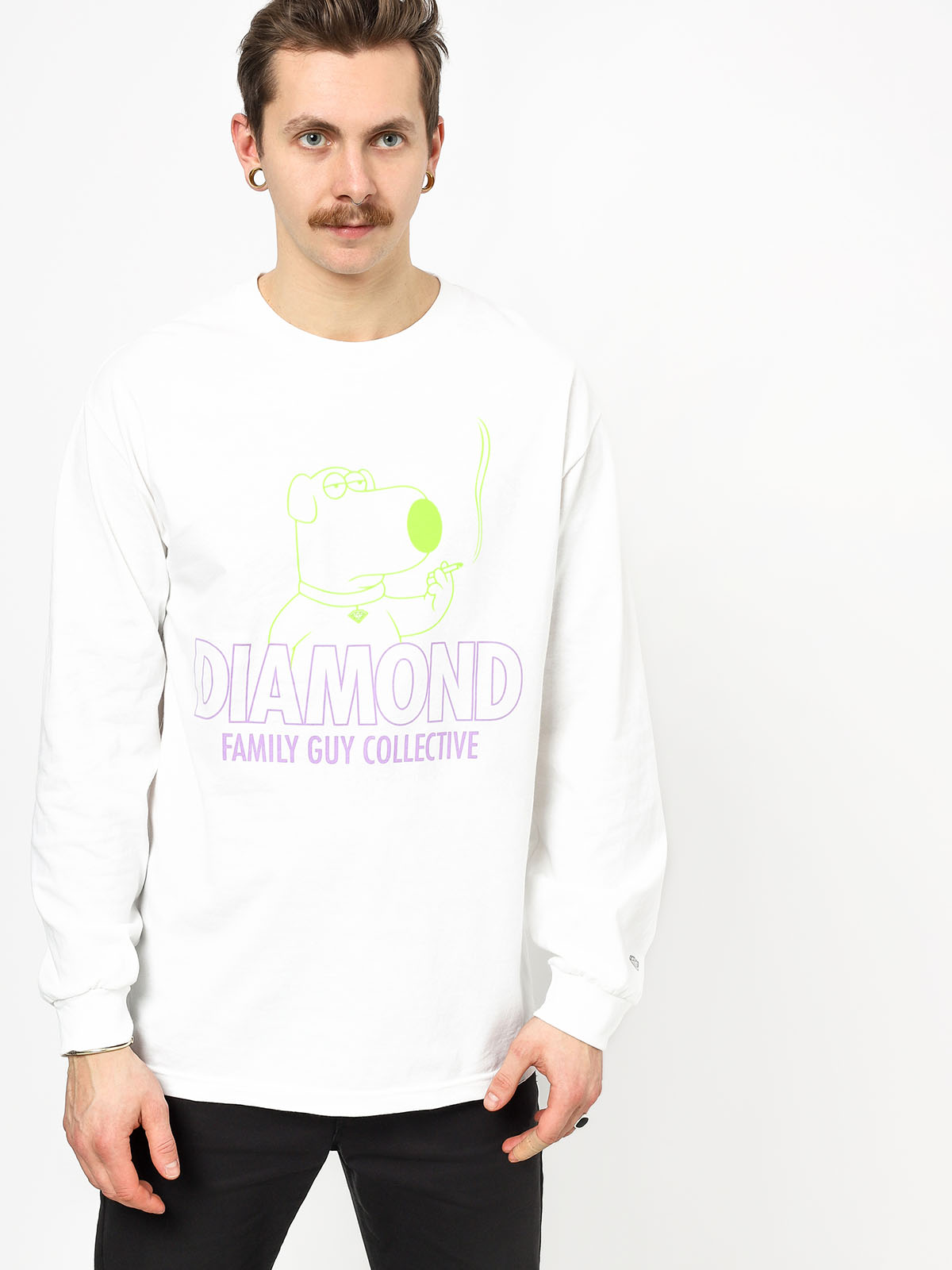 Longsleeve Diamond Supply Co. Dmnd Family Guy Collective (white)