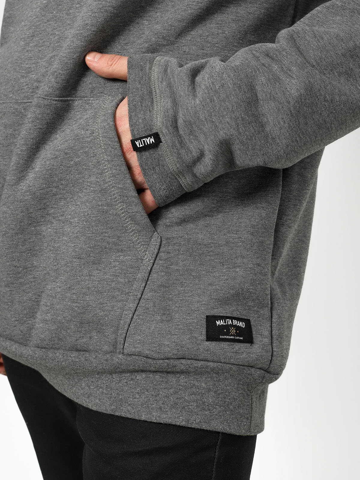 Bluza z kapturem Malita Flamingo Pocket (heathergrey)