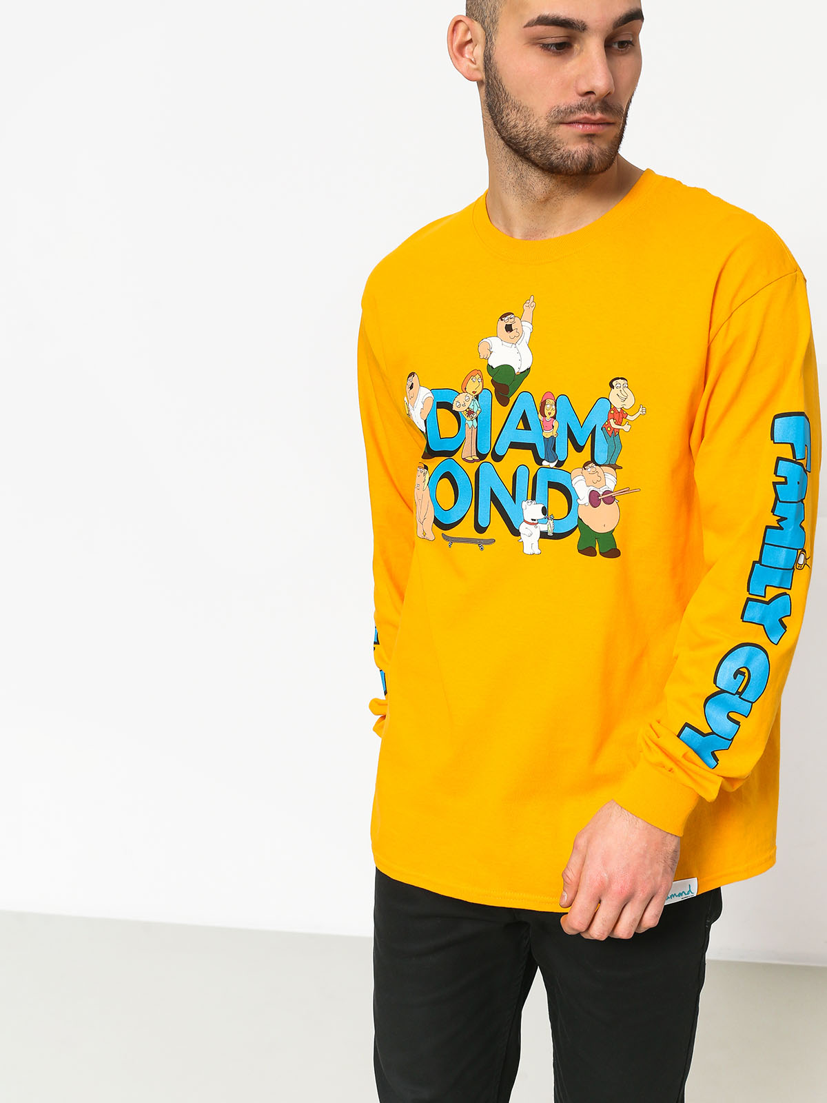 Longsleeve Diamond Supply Co. Diamond X Family Guy (yellow)