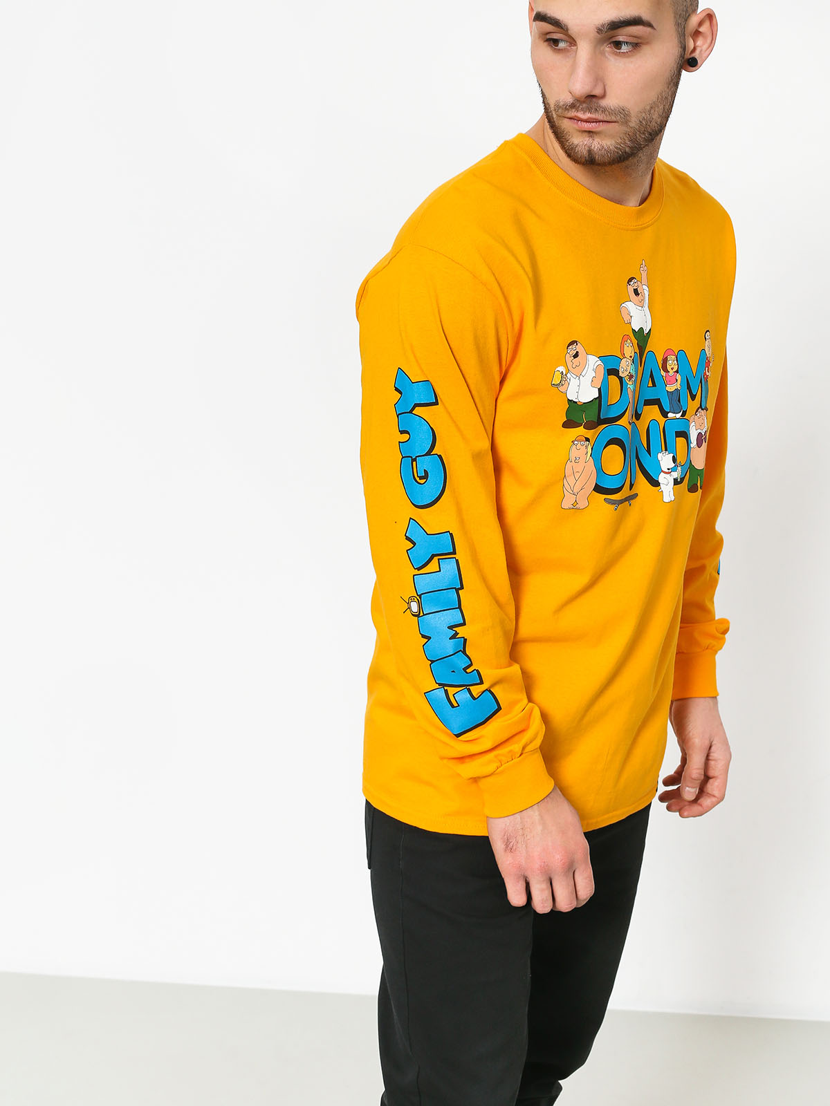 Longsleeve Diamond Supply Co. Diamond X Family Guy (yellow)