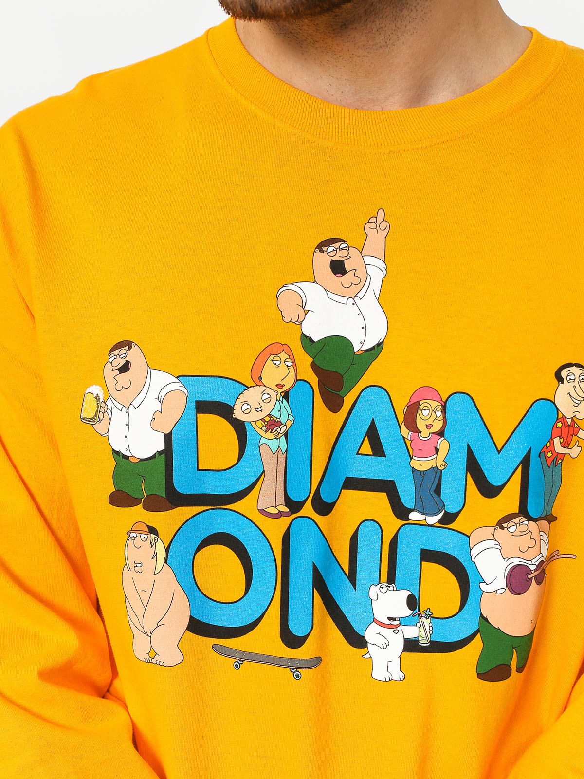 Longsleeve Diamond Supply Co. Diamond X Family Guy (yellow)