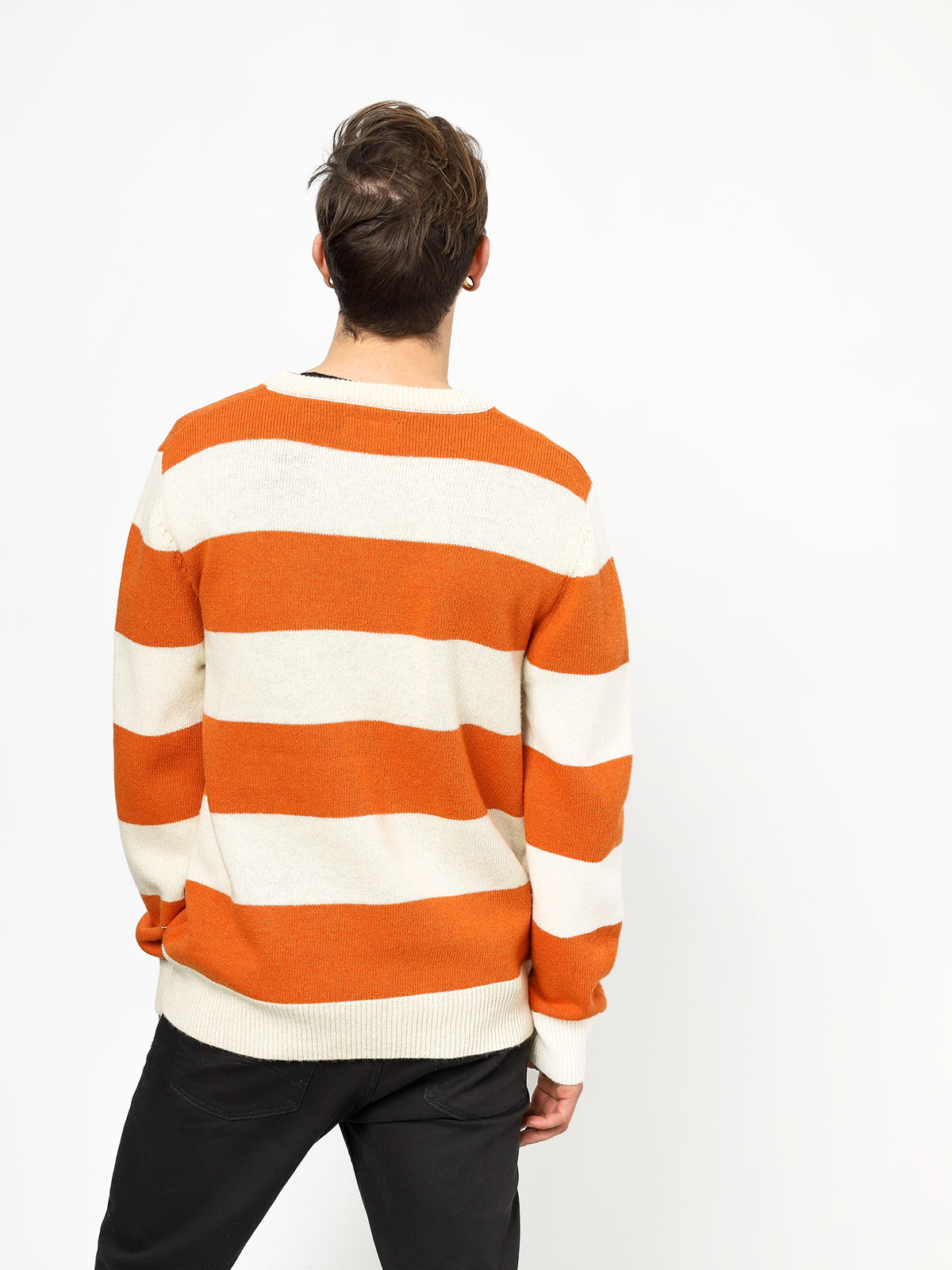 Sweter Diamond Supply Co. Striped Wool (orange)