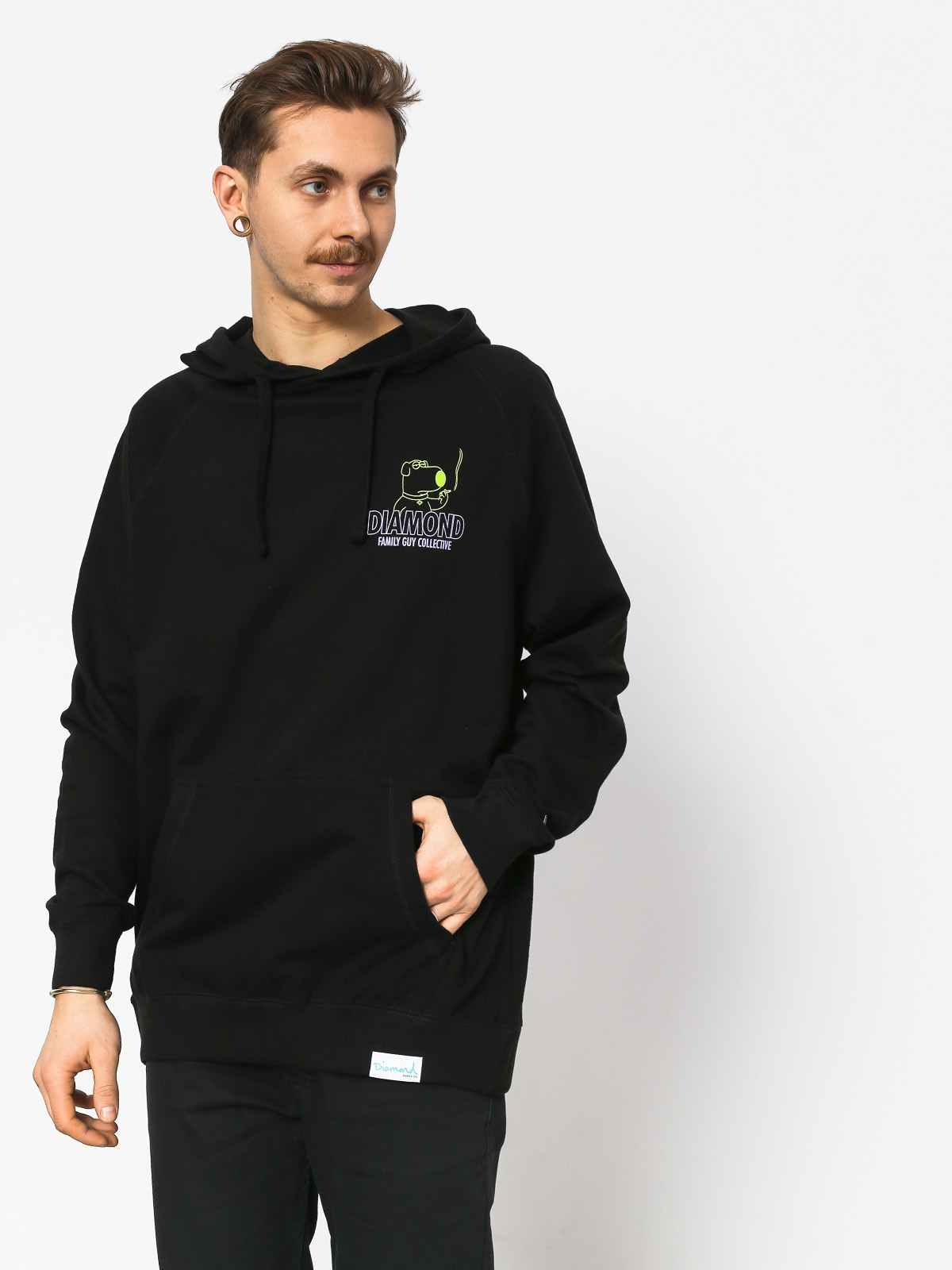 Bluza z kapturem Diamond Supply Co. Family Guy Collective (black)