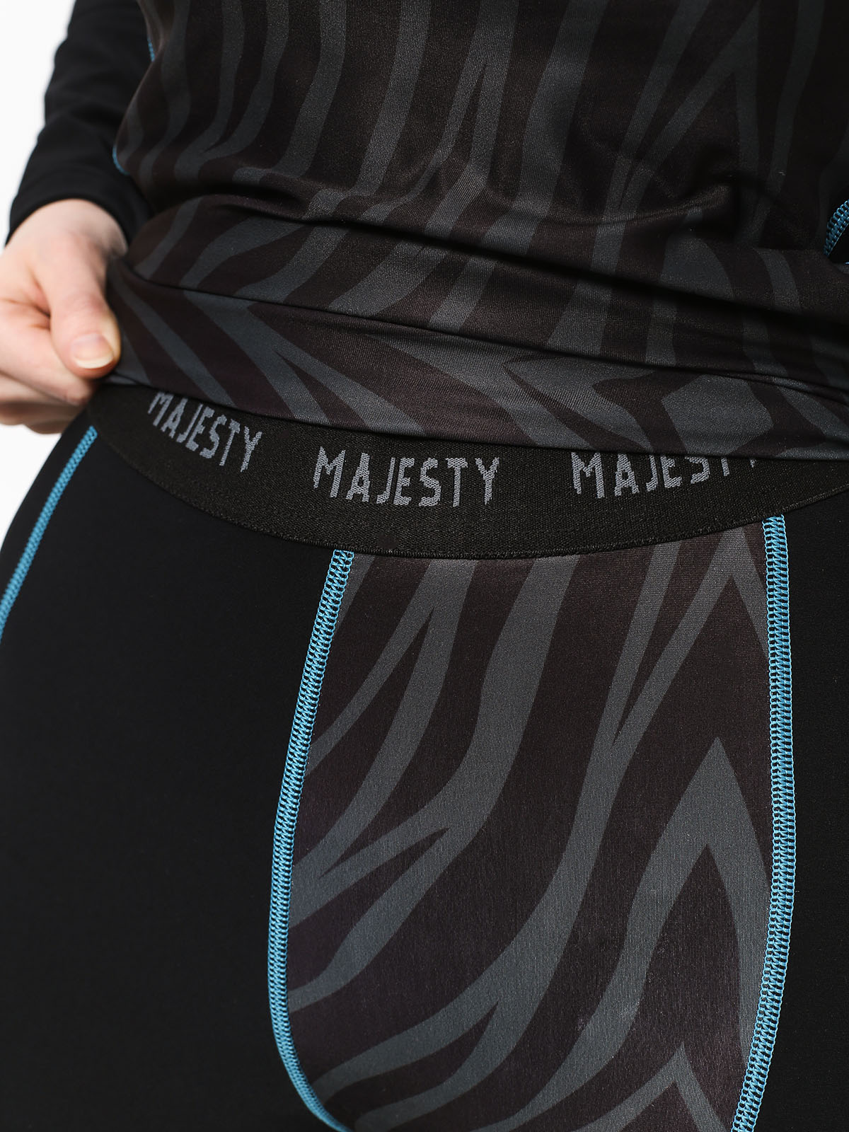 Damskie Leginsy Majesty Shelter Lady Pants Base Layer Zebra (black)