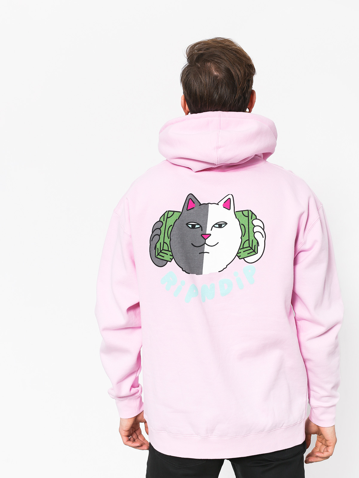 Bluza z kapturem RipNDip Money Talks HD (light pink)