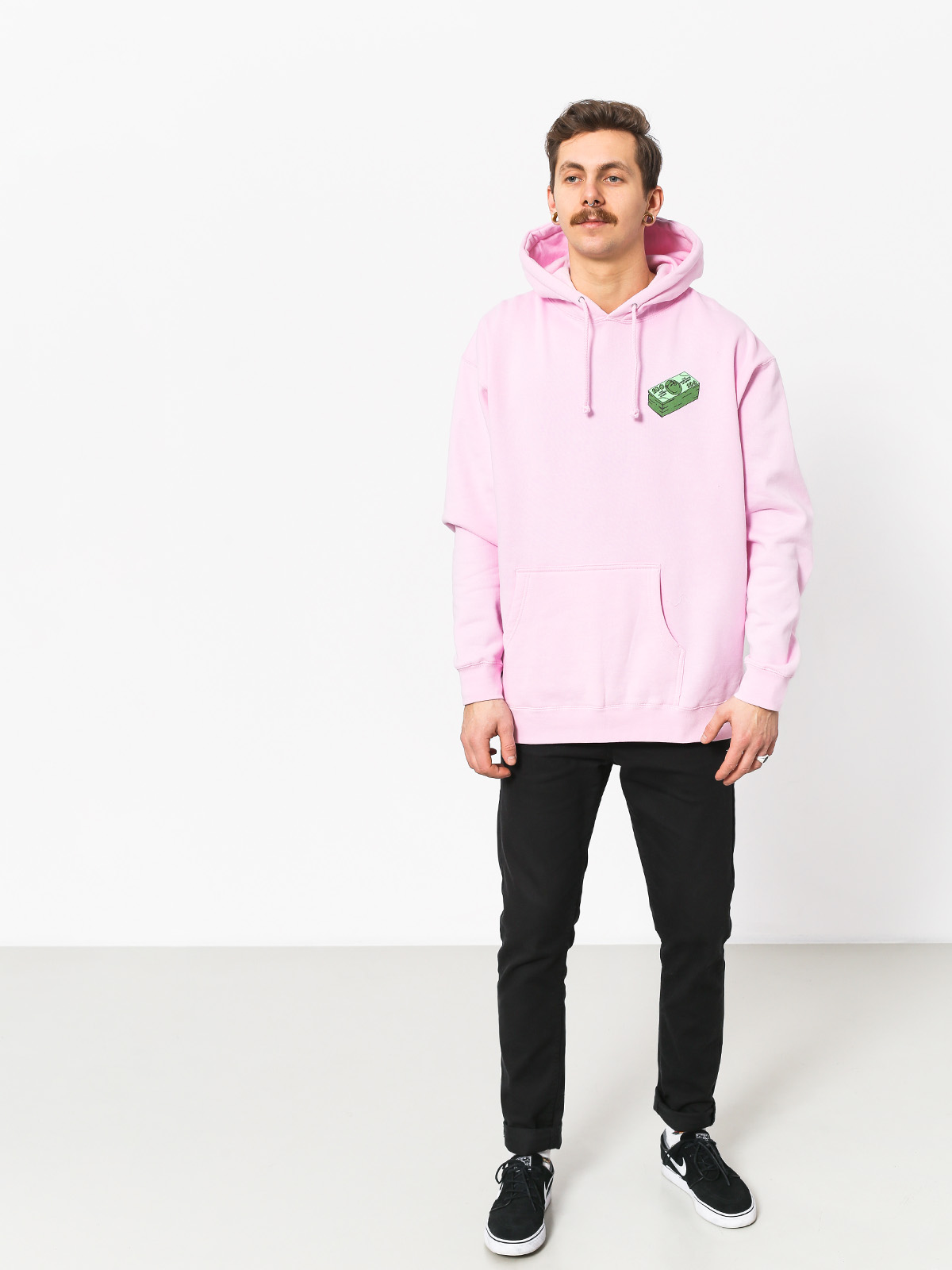 Bluza z kapturem RipNDip Money Talks HD (light pink)