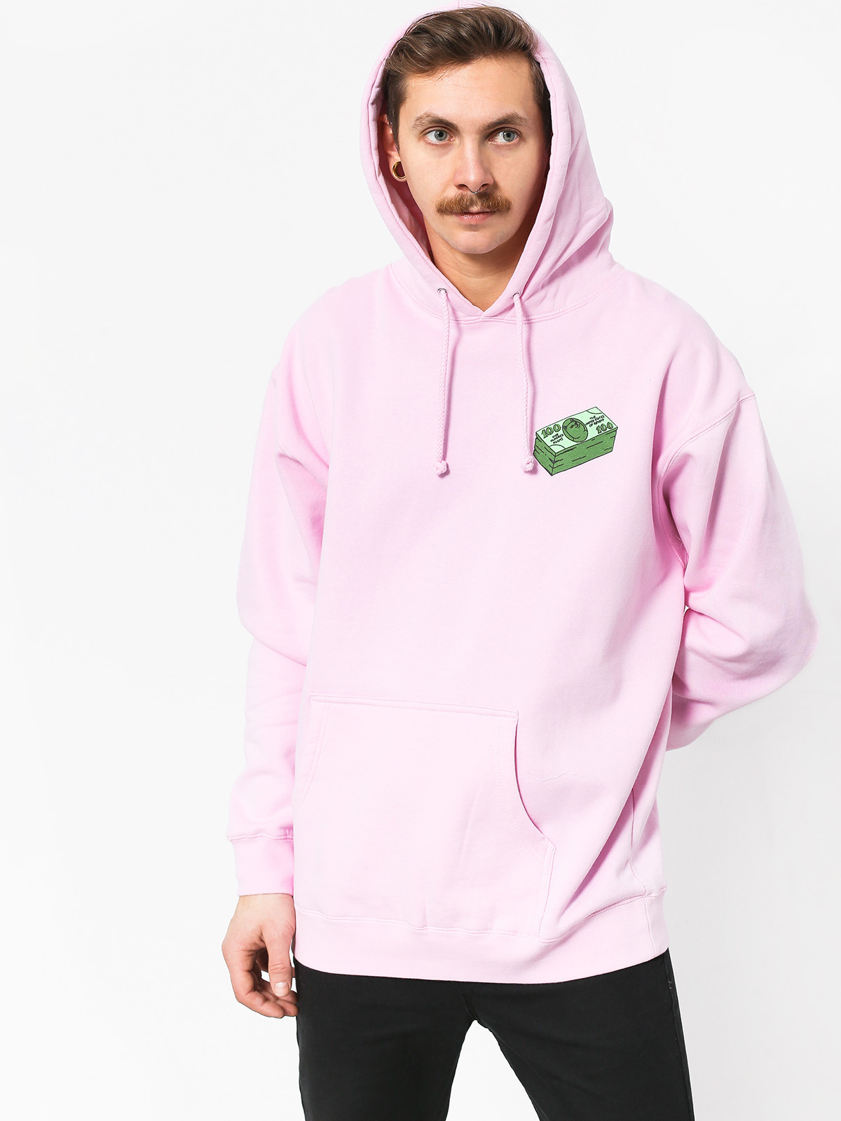 Bluza z kapturem RipNDip Money Talks HD (light pink)