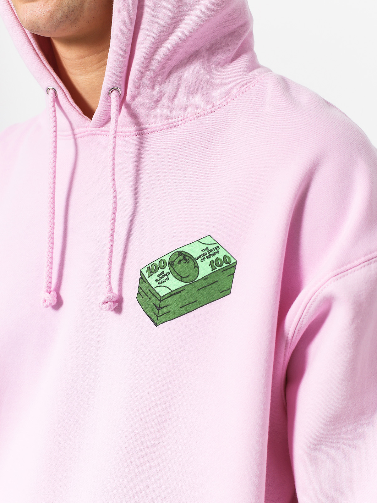 Bluza z kapturem RipNDip Money Talks HD (light pink)