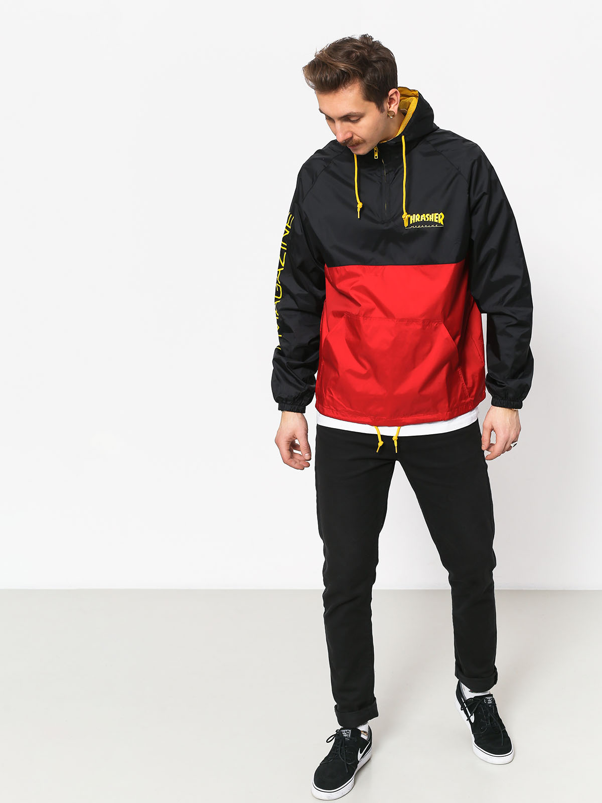 Kurtka Thrasher Mag Logo Anorak (black red)