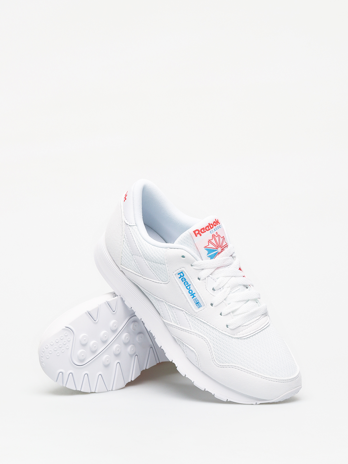 Buty Reebok Cl Nylon Txt Wmn (white/blue/neon red)