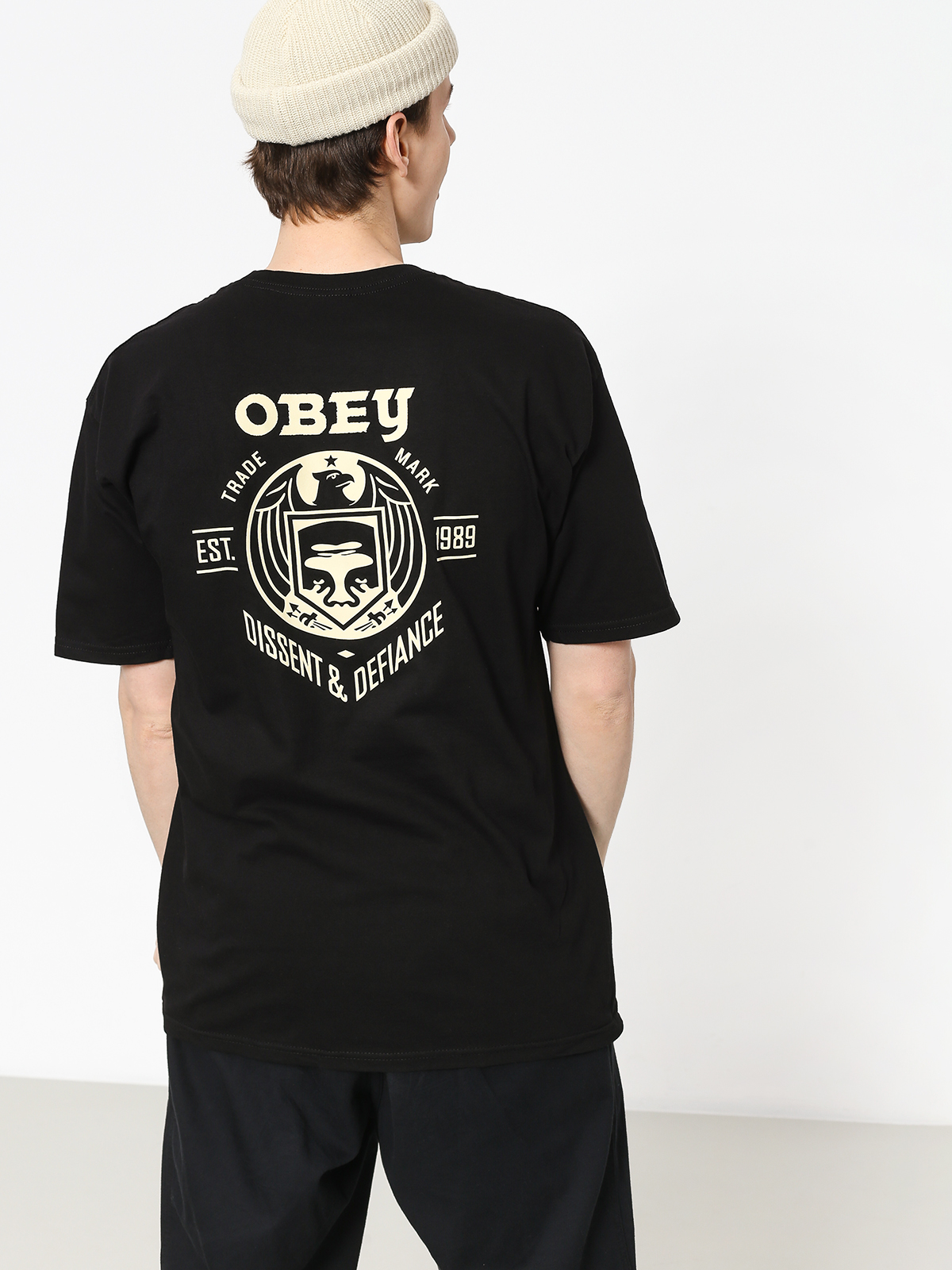 T-shirt OBEY Obey Dissent & Defiance Eagle (black)