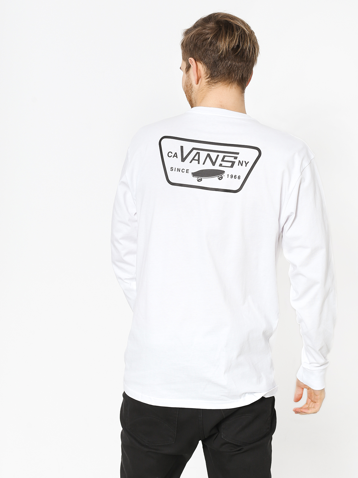 Longsleeve Vans Full Patch Back (white/black)