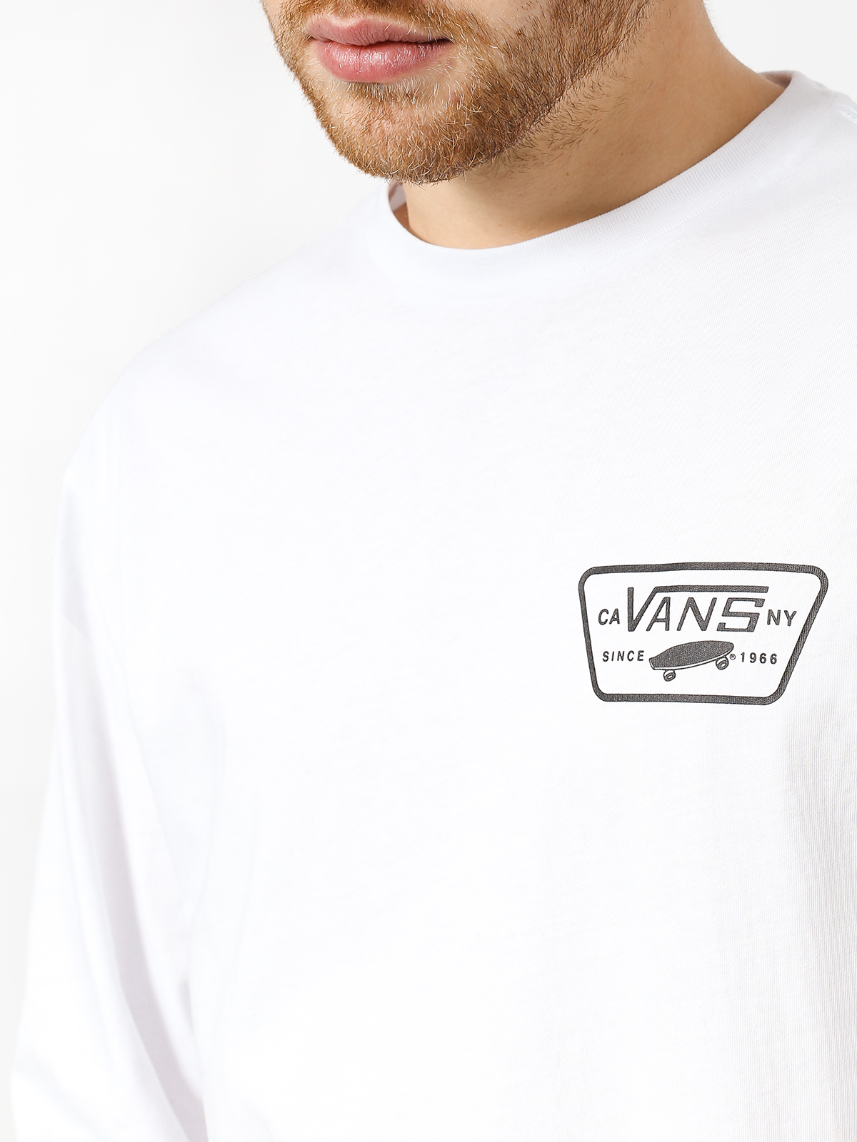 Longsleeve Vans Full Patch Back (white/black)