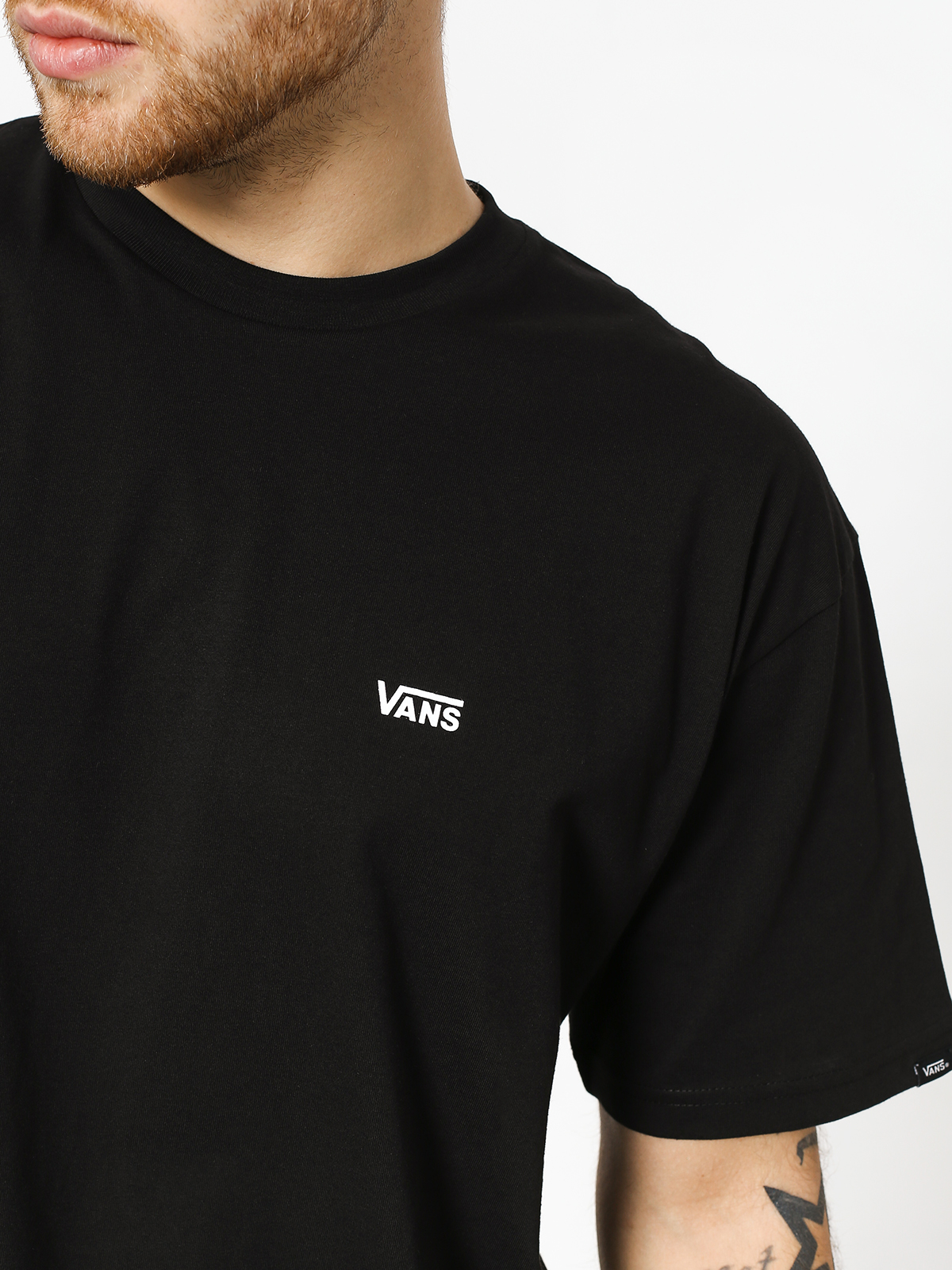 T-shirt Vans Left Chest Logo (black/white)