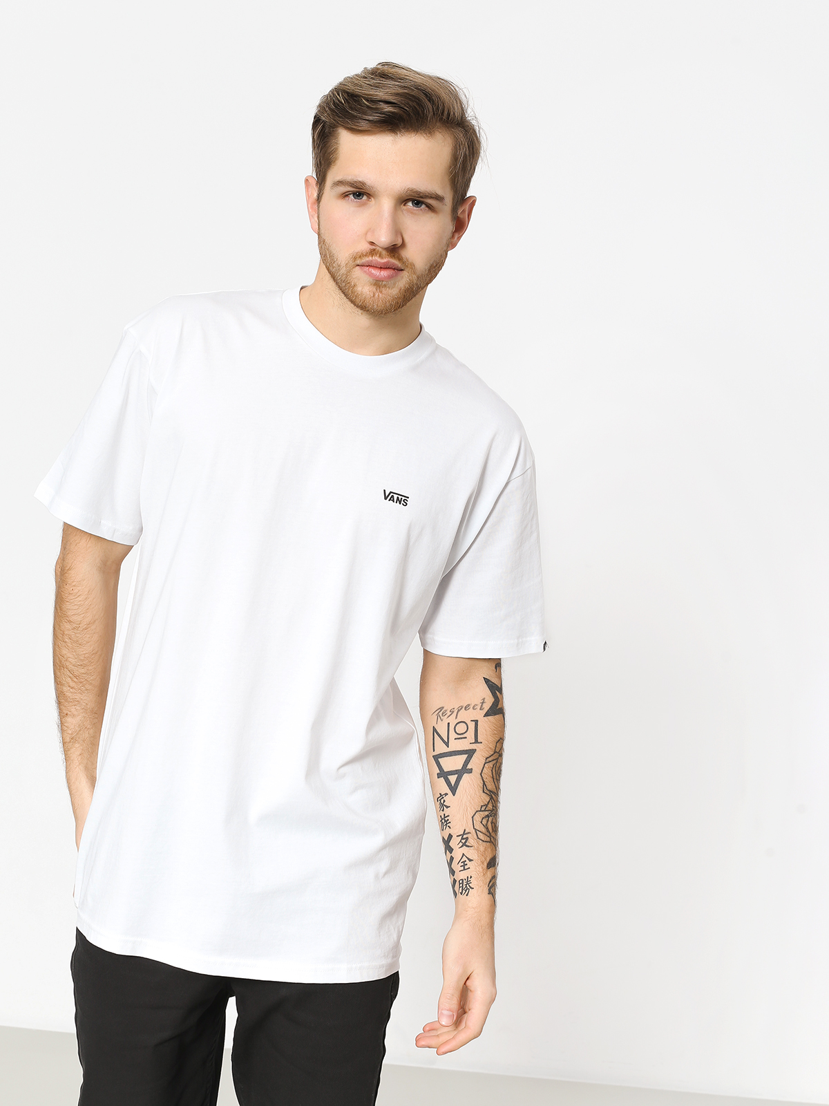 T-shirt Vans Left Chest Logo (white/black)