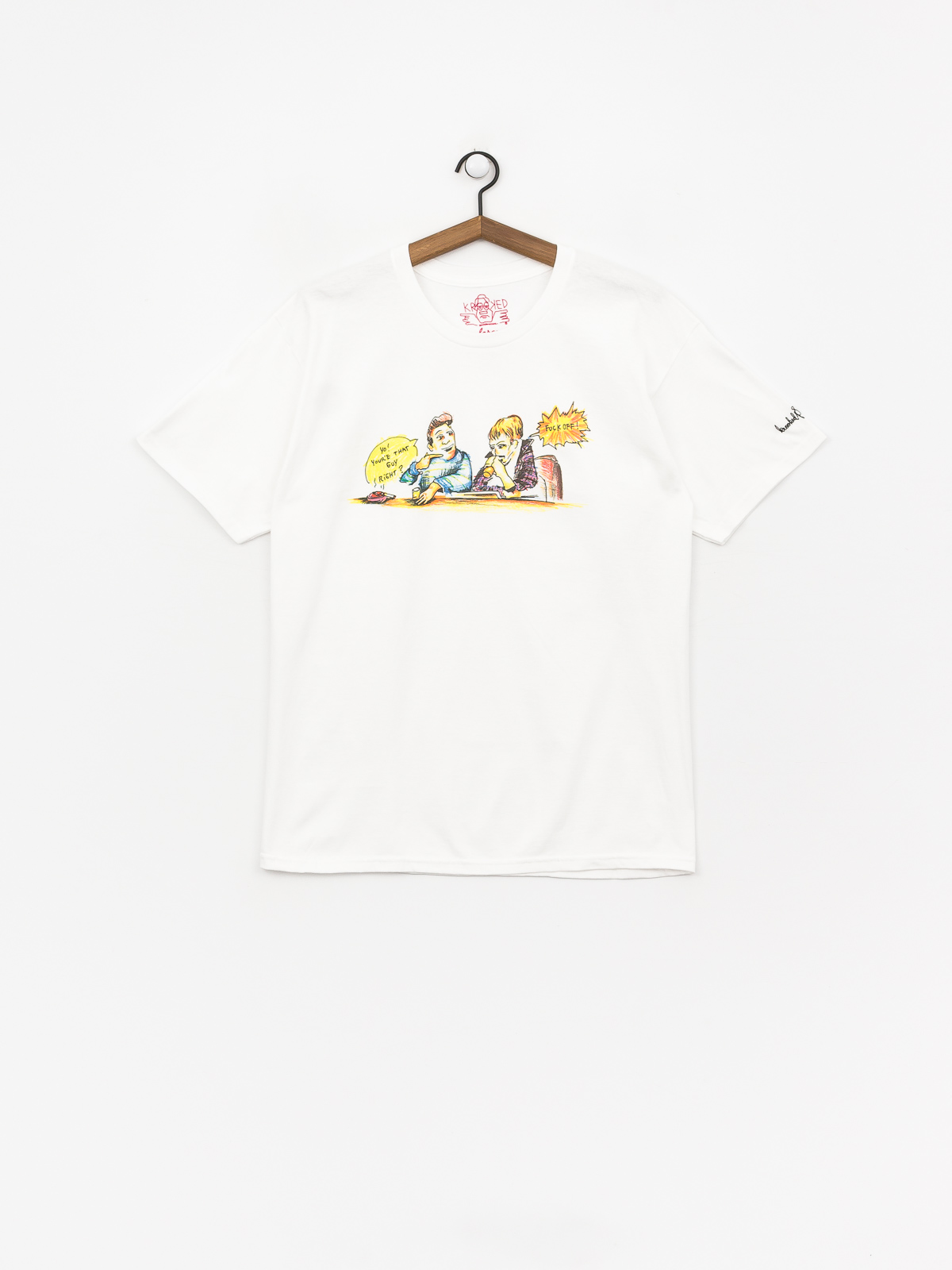 T-shirt Krooked Smoking (white)