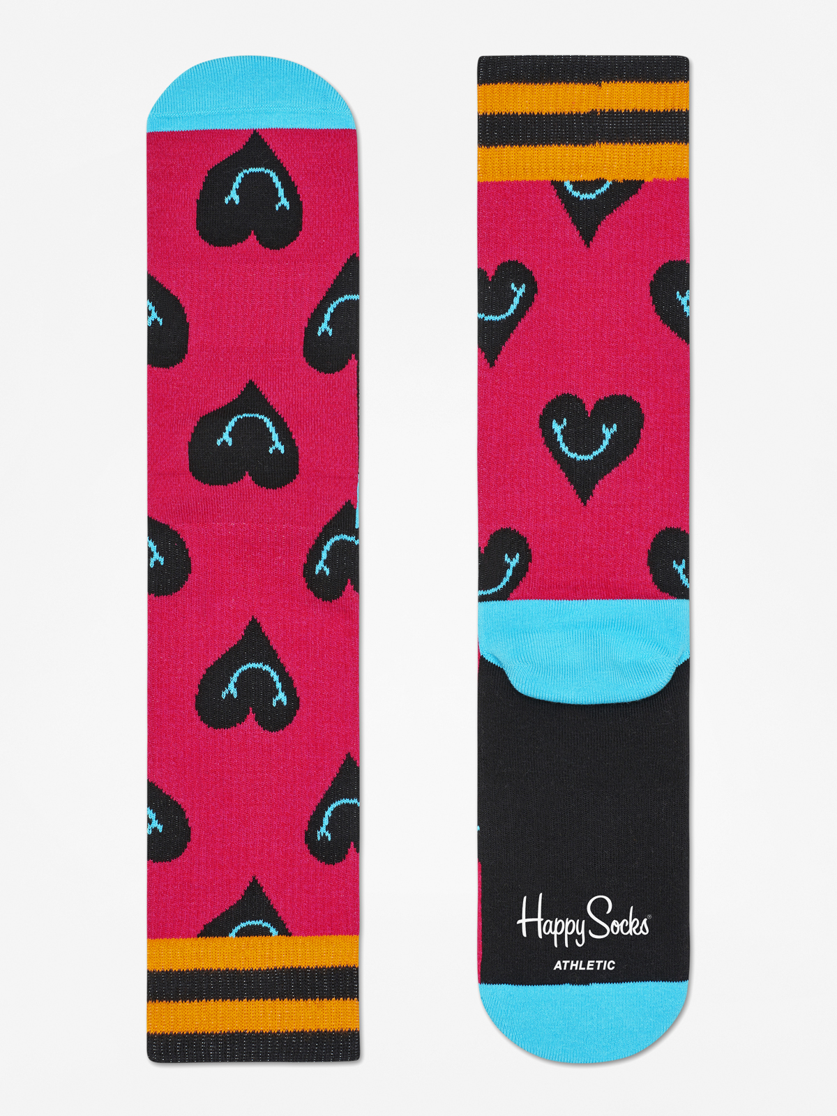 Skarpetki Happy Socks Athletic Smiley Heart (red/blue/black)