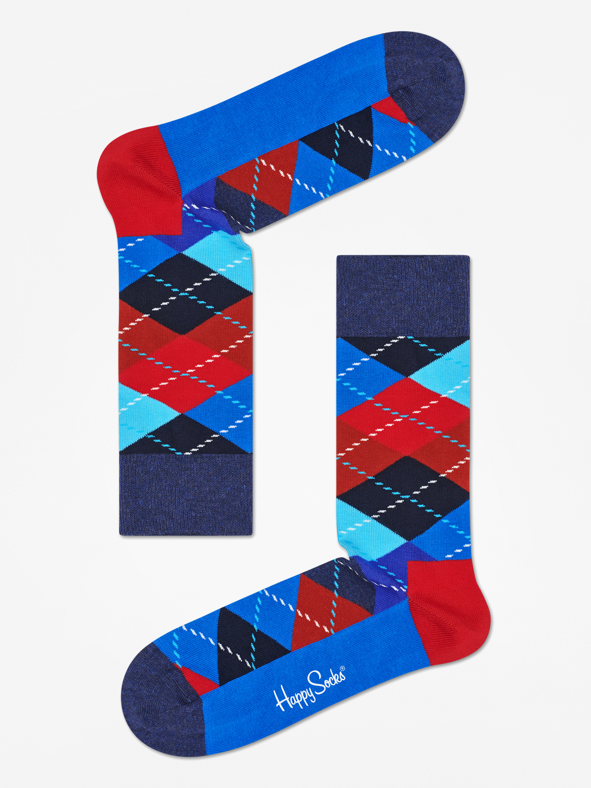 Skarpetki Happy Socks Argyle (black/blue/red)