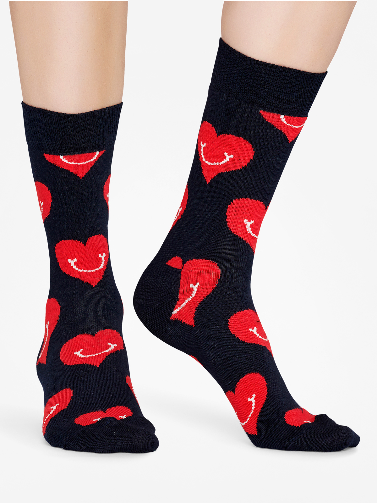 Skarpetki Happy Socks Smiley Heart (black/red)