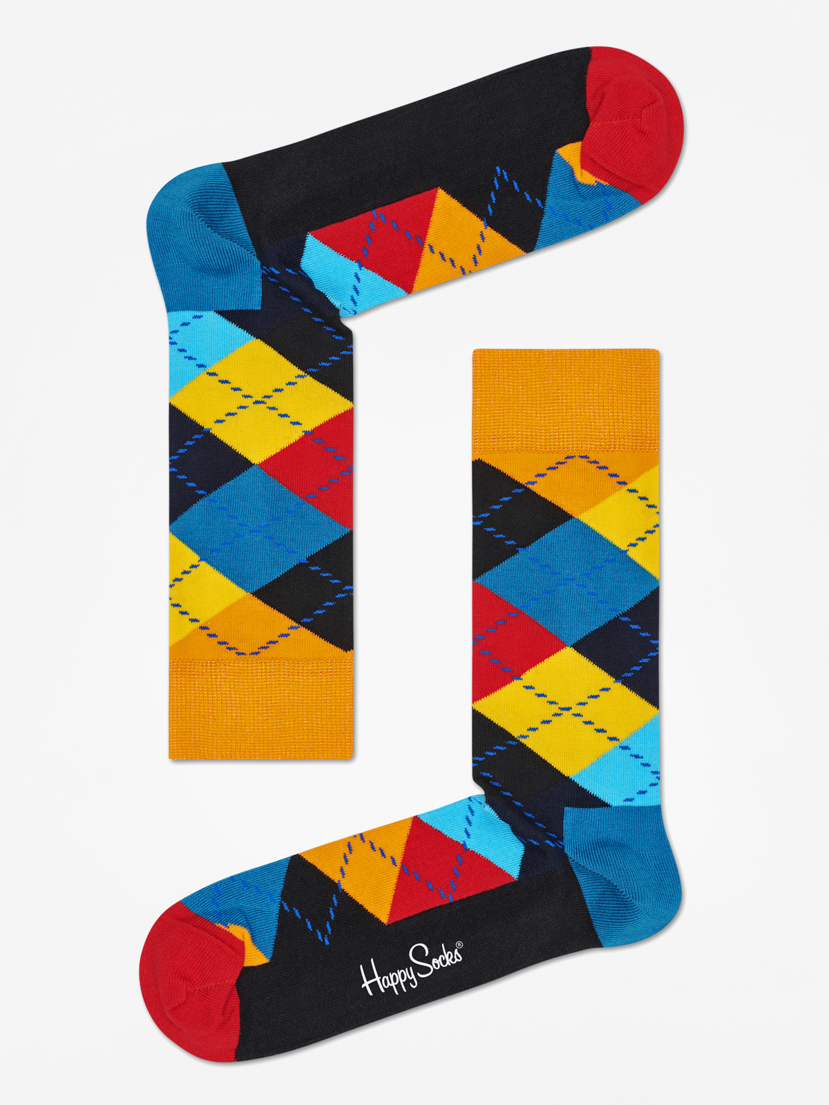 Skarpetki Happy Socks Argyle (orange/black/multi)
