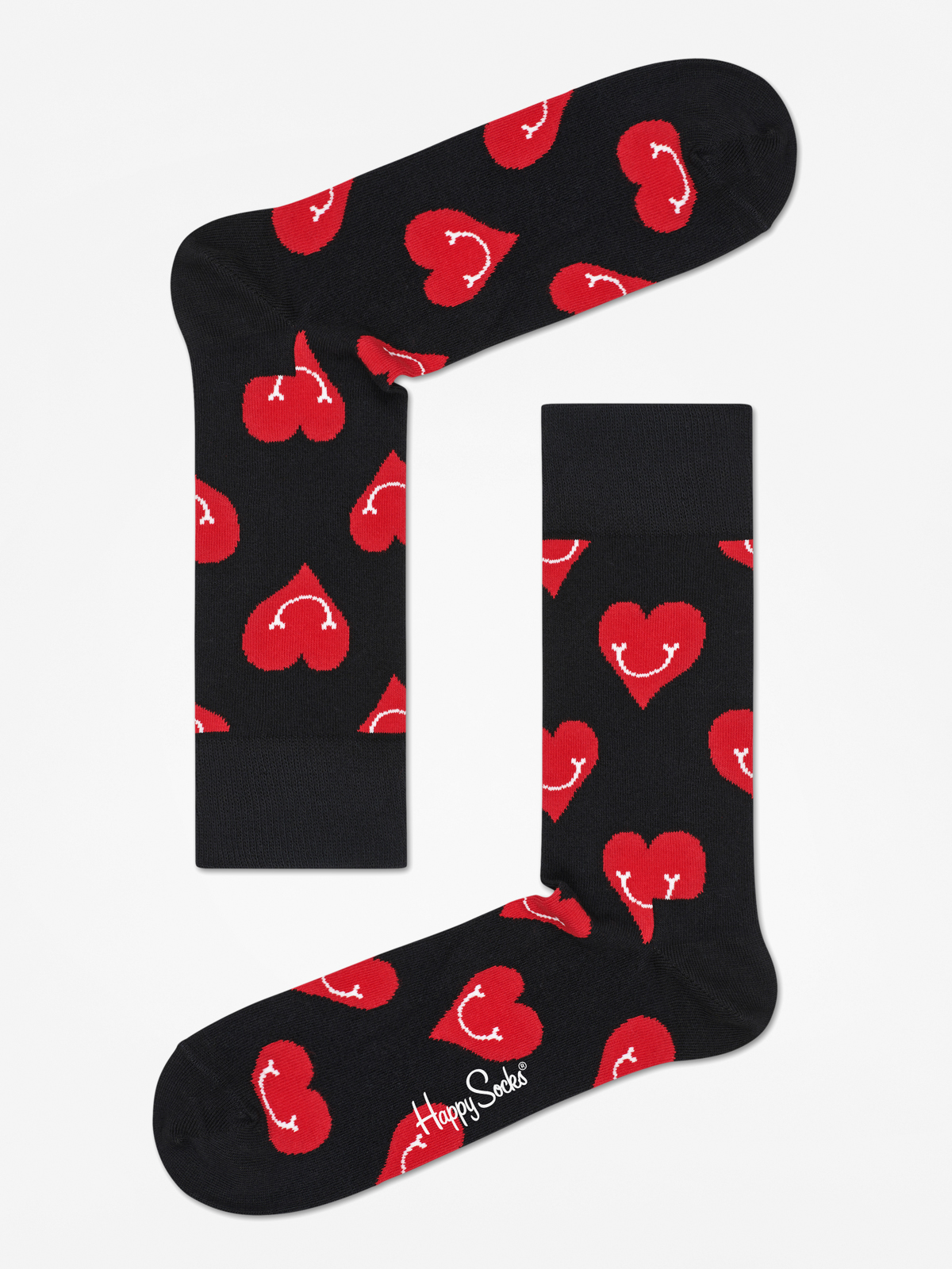 Skarpetki Happy Socks Smiley Heart (black/red)