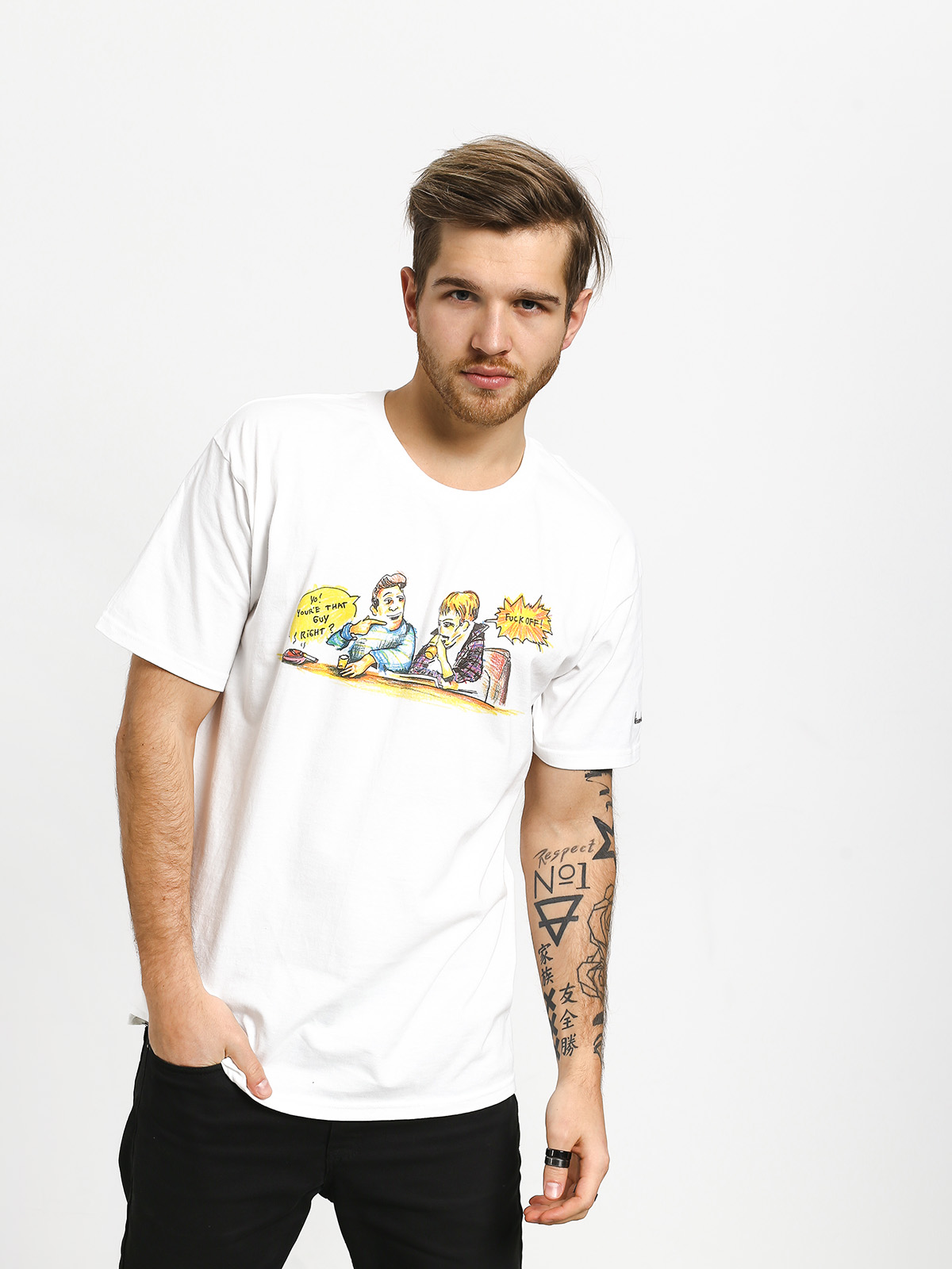 T-shirt Krooked Smoking (white)