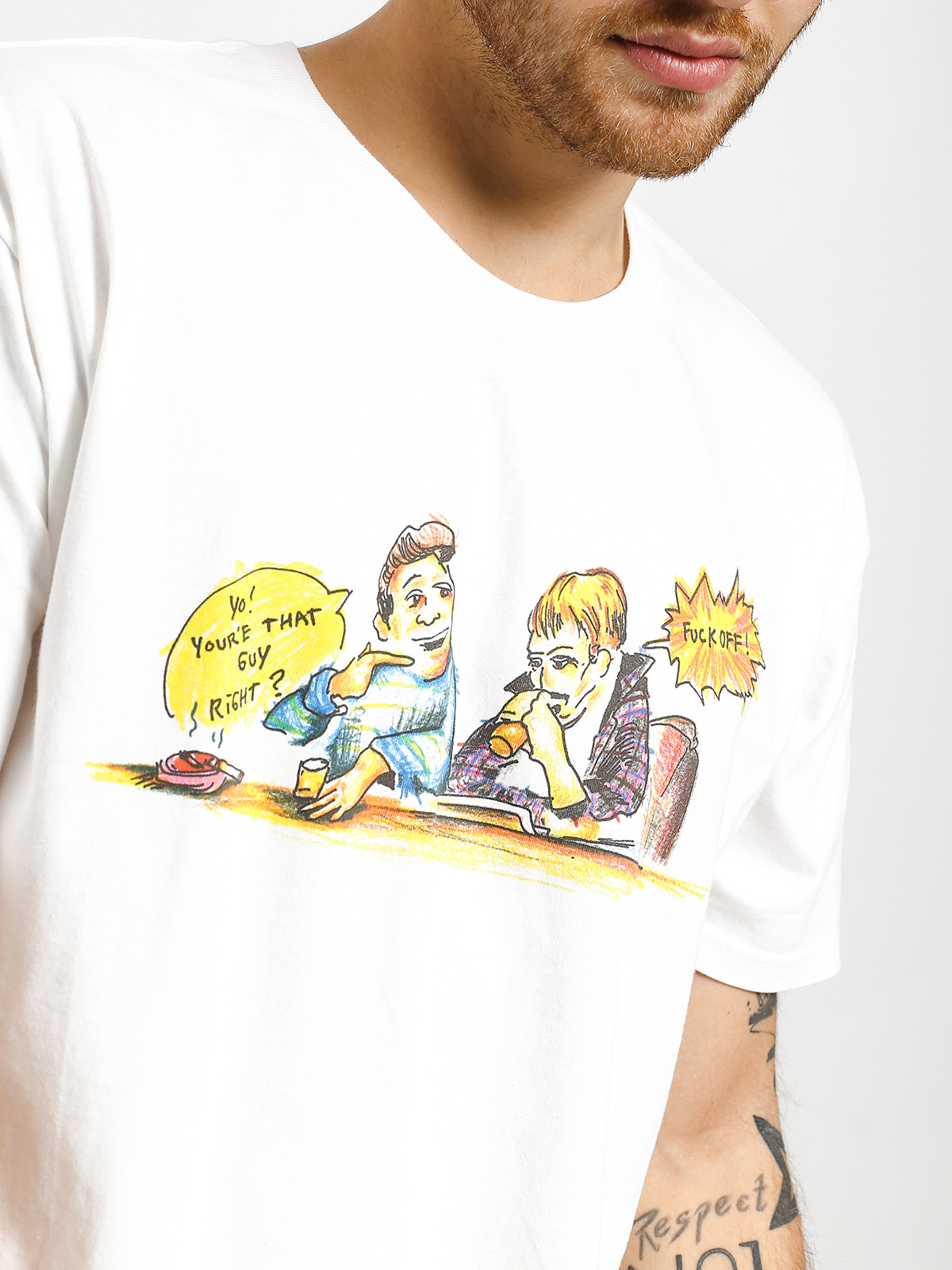 T-shirt Krooked Smoking (white)