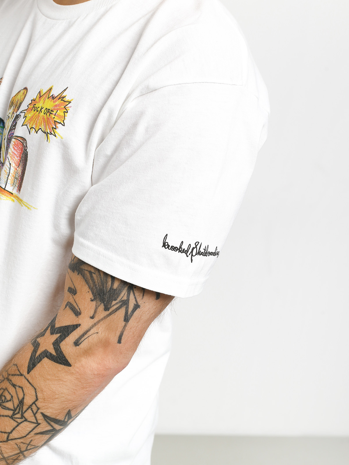 T-shirt Krooked Smoking (white)
