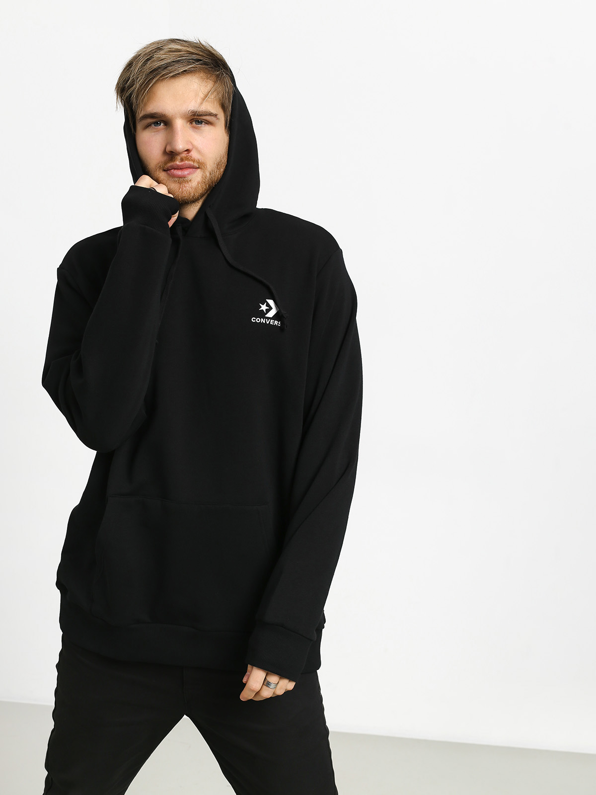 Bluza z kapturem Converse Star Chevron Emb HD (black)