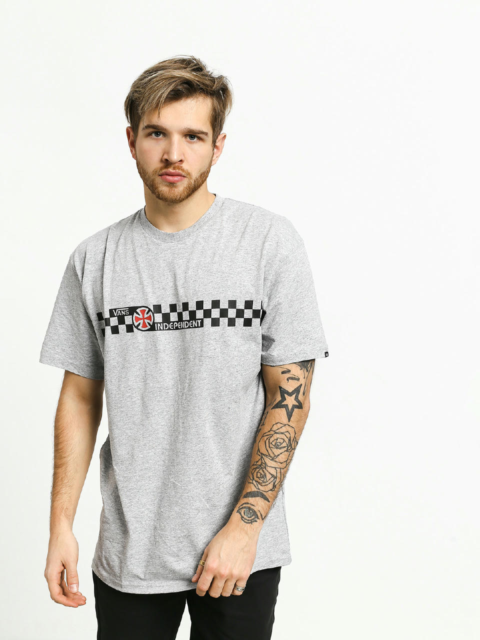 T-shirt Vans X Independent Checkerboard (athletic heather)