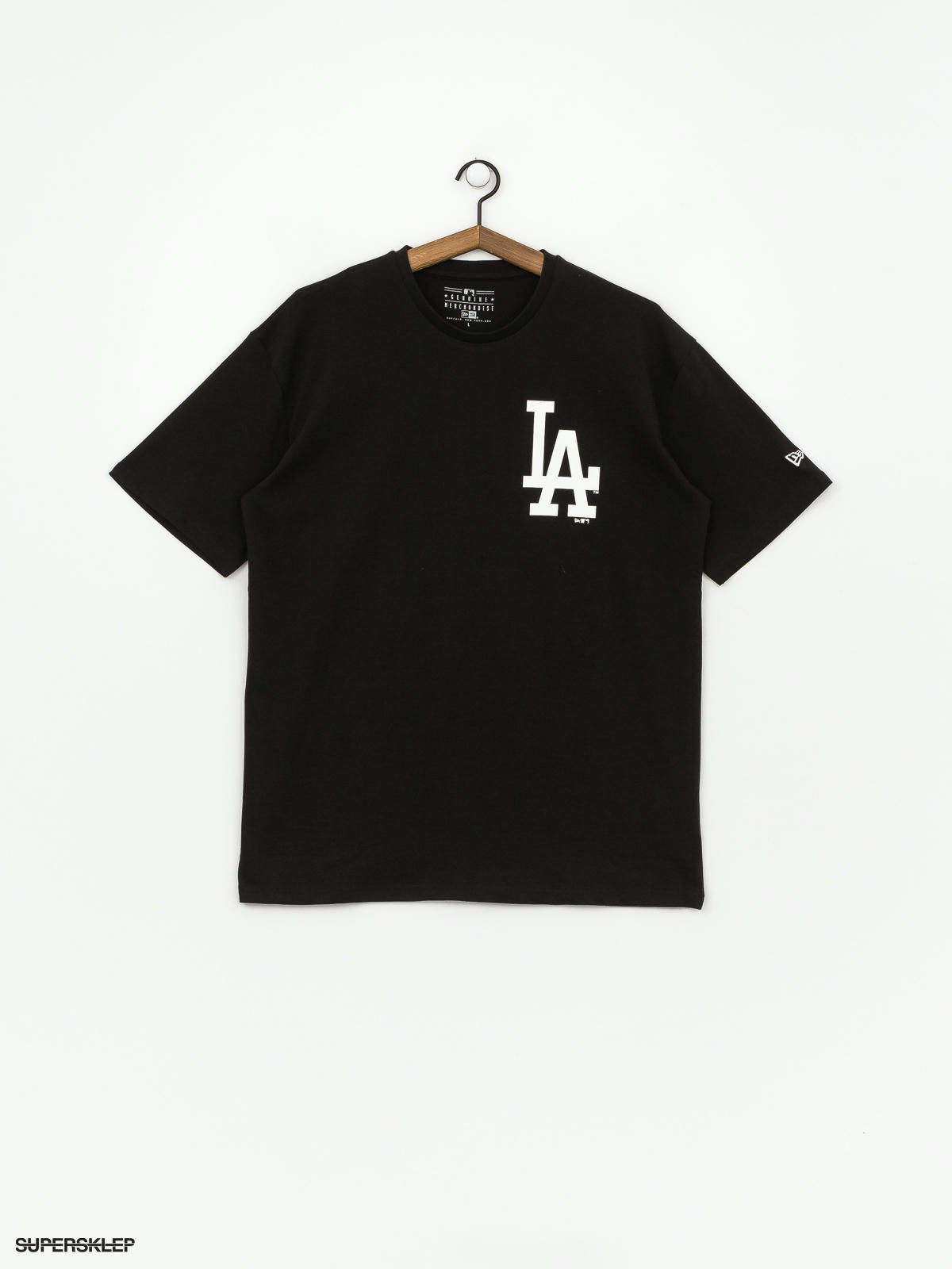 New Era LA Dodgers old english backprint t-shirt in black