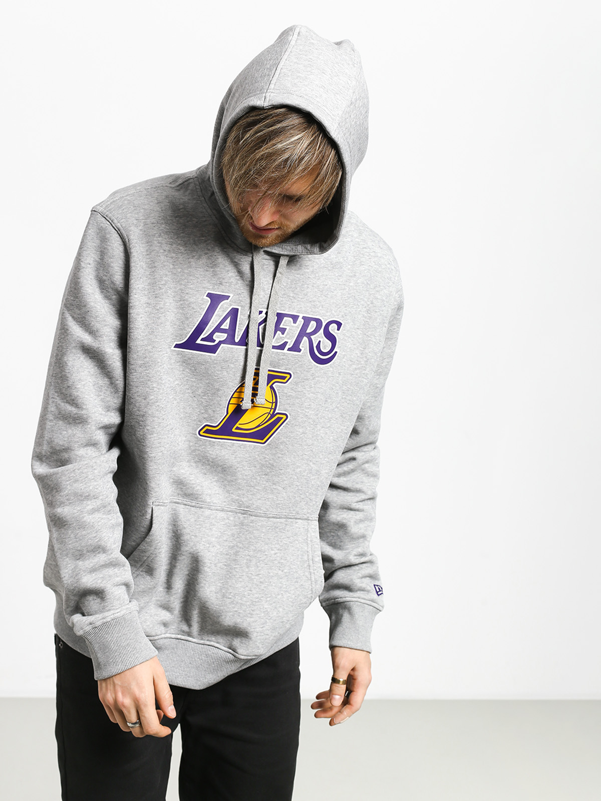Bluza z kapturem New Era Top 6 Los Angeles Lakers HD (heather gray)